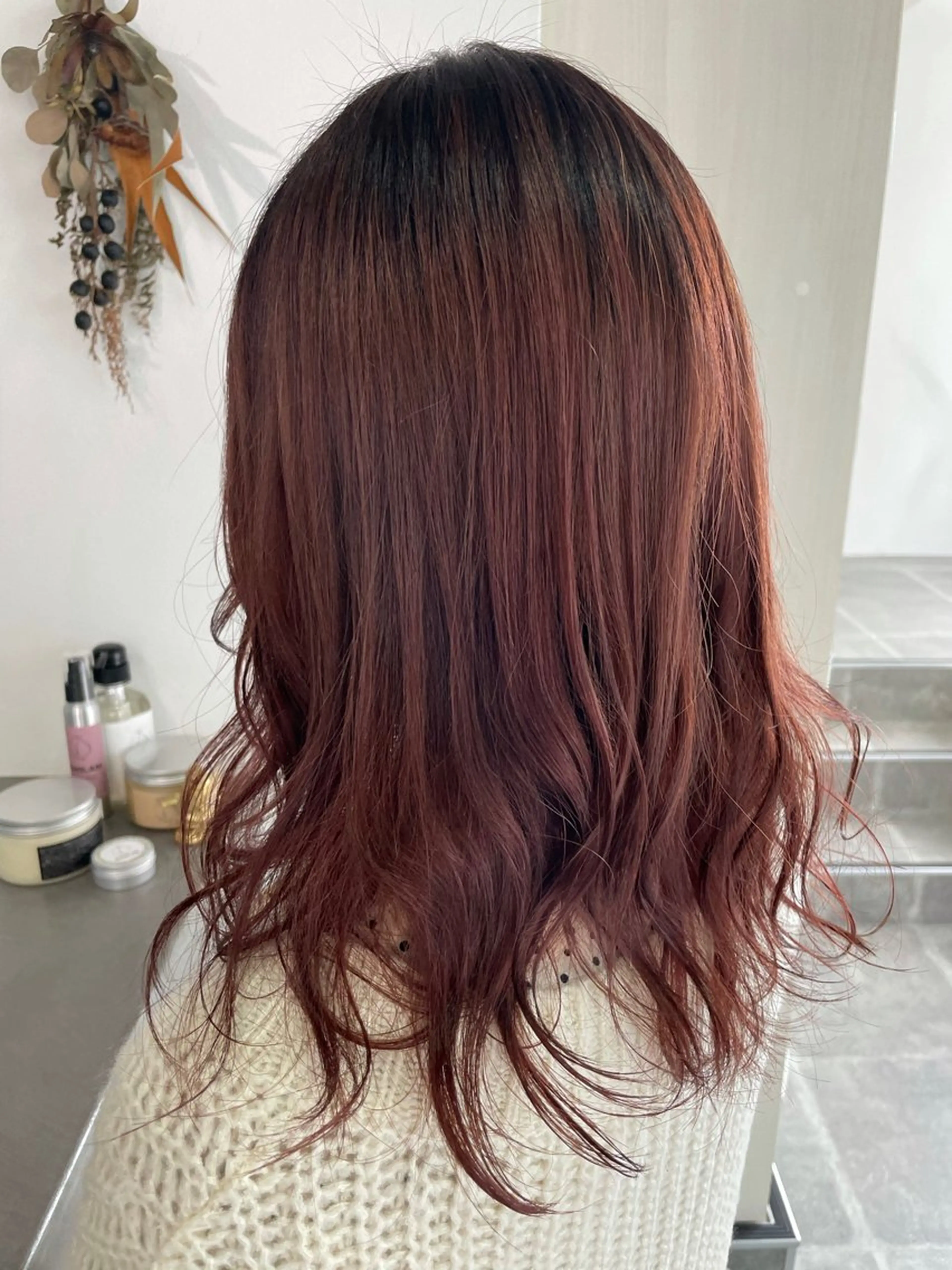 セミロング カラー ブリーチ カット ヘアカラー トリートメント ヘッドスパ miyu/完全個室 /髪質改善のヘアスタイル