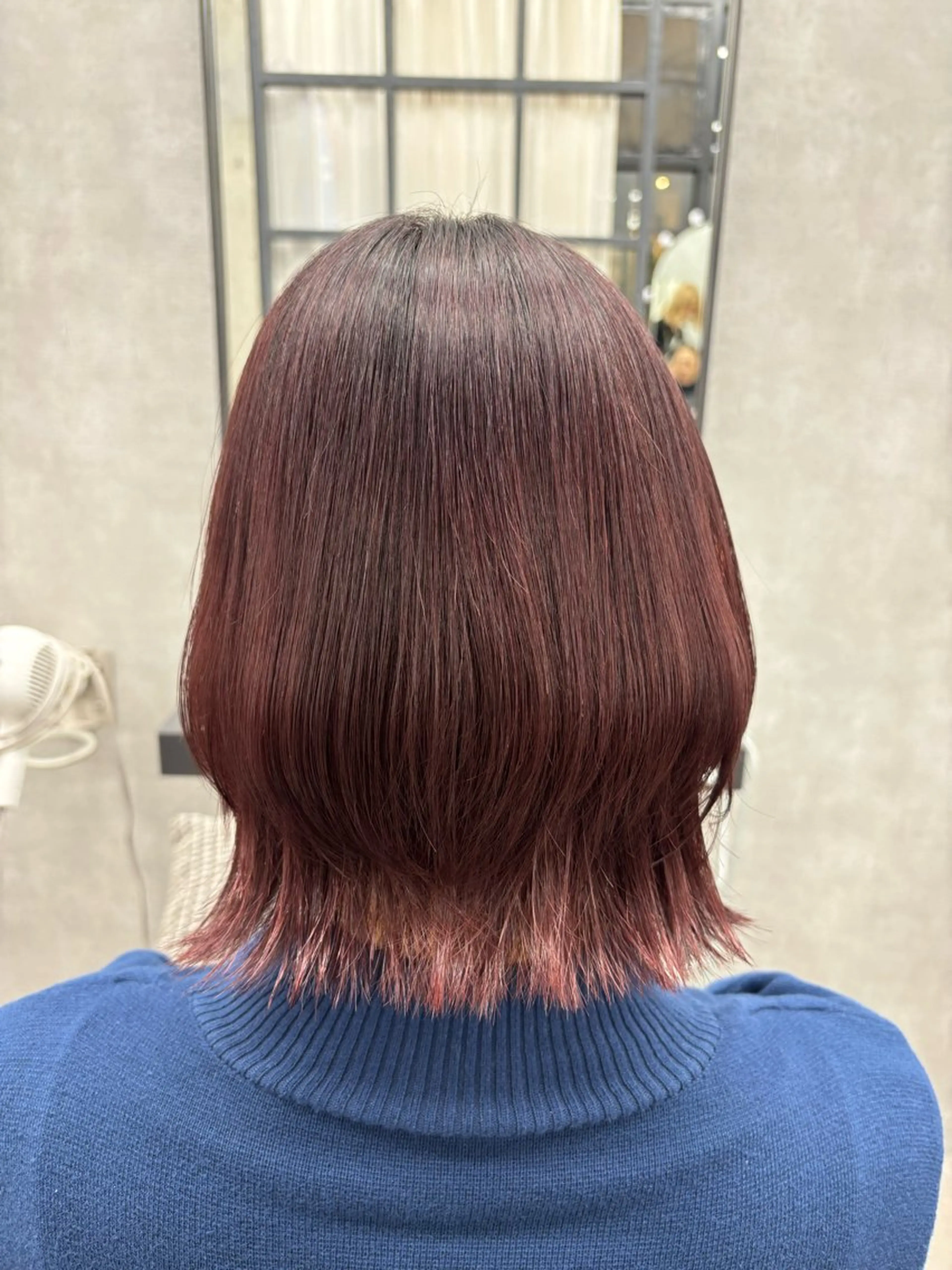 セミロング カラー ブリーチ ブラウンカラー ブリーチなしカラー ピンクカラー ピンクブラウン カット ヘアカラー トリートメント すぐ巻ける縮毛矯正 🍀勝倉　麗のヘアスタイル