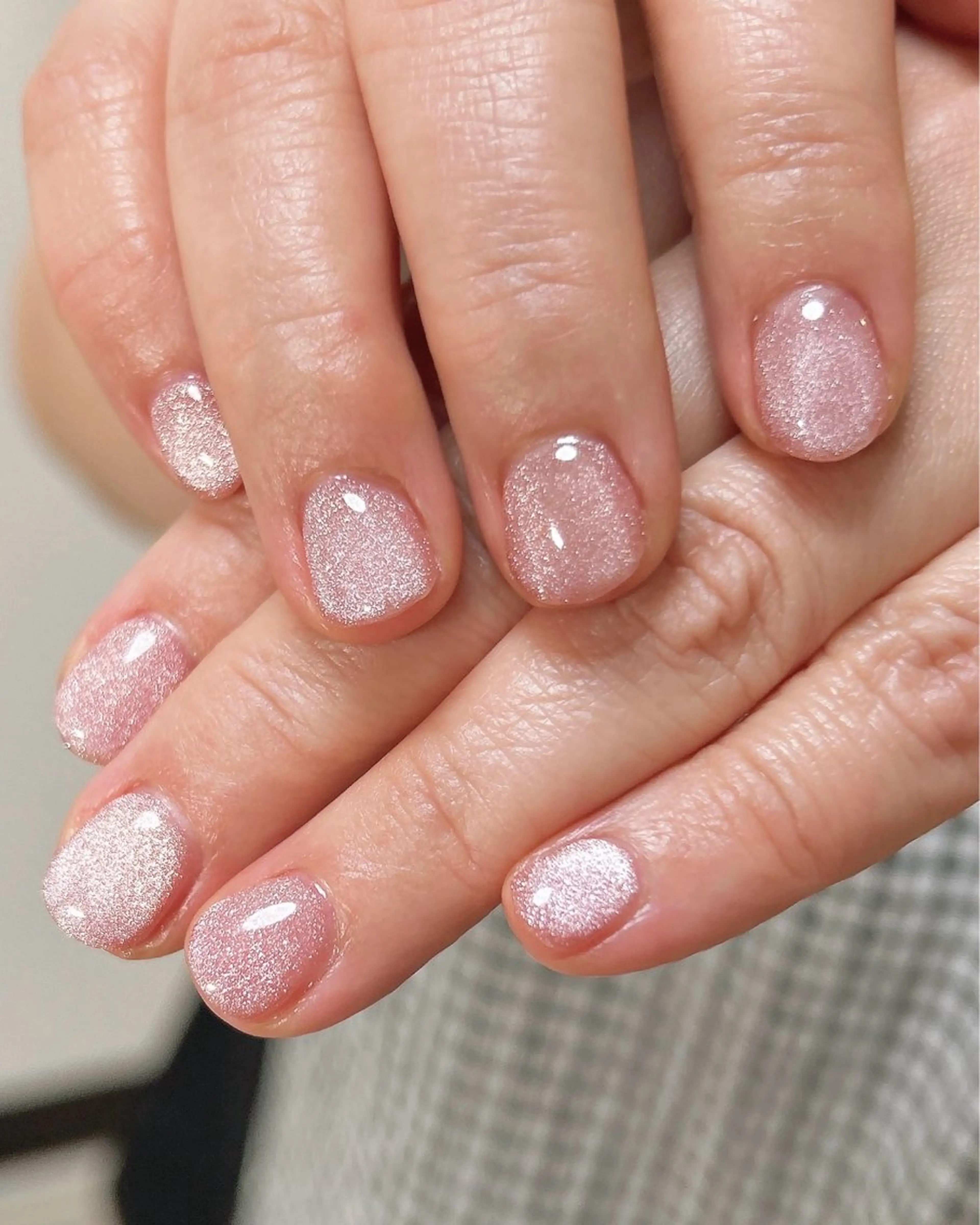 ネイル マグネットネイル ピンク その他(ネイル) ten nail salon　かえでのネイルデザイン