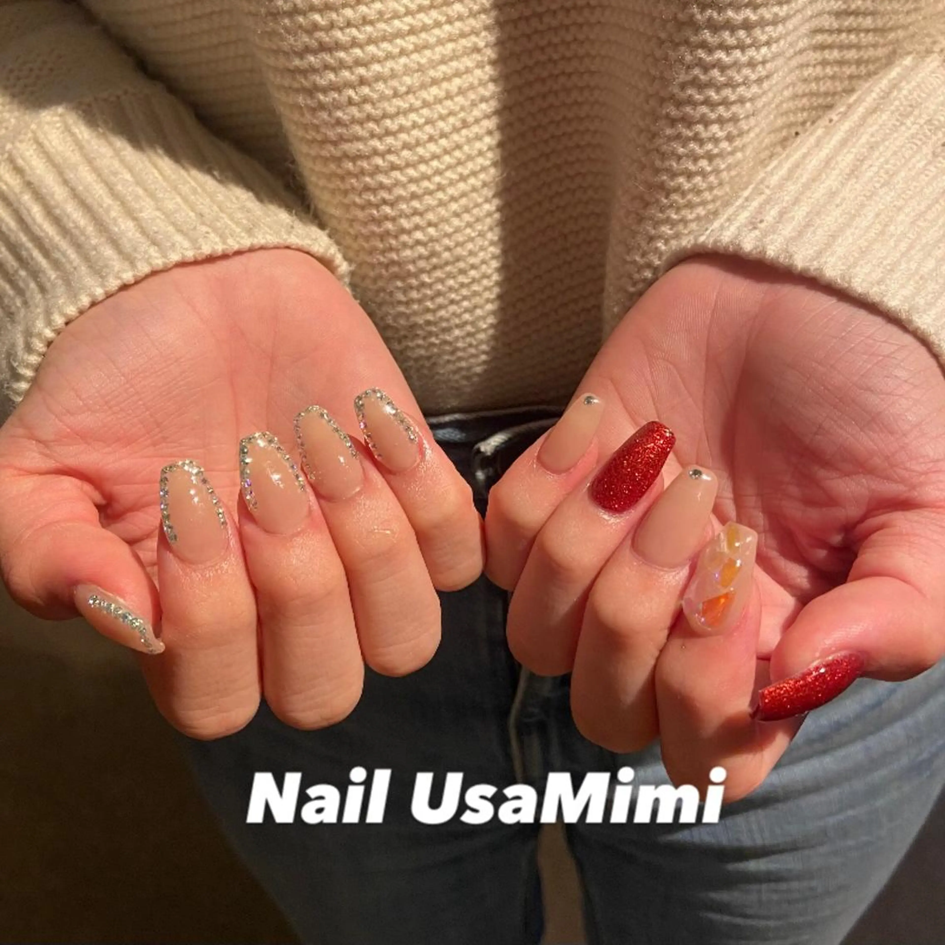 ネイル フットネイル ジェルネイル マグネットネイル 持ち込み ニュアンスネイル 本町ネイルNail UsaMimiのネイルデザイン