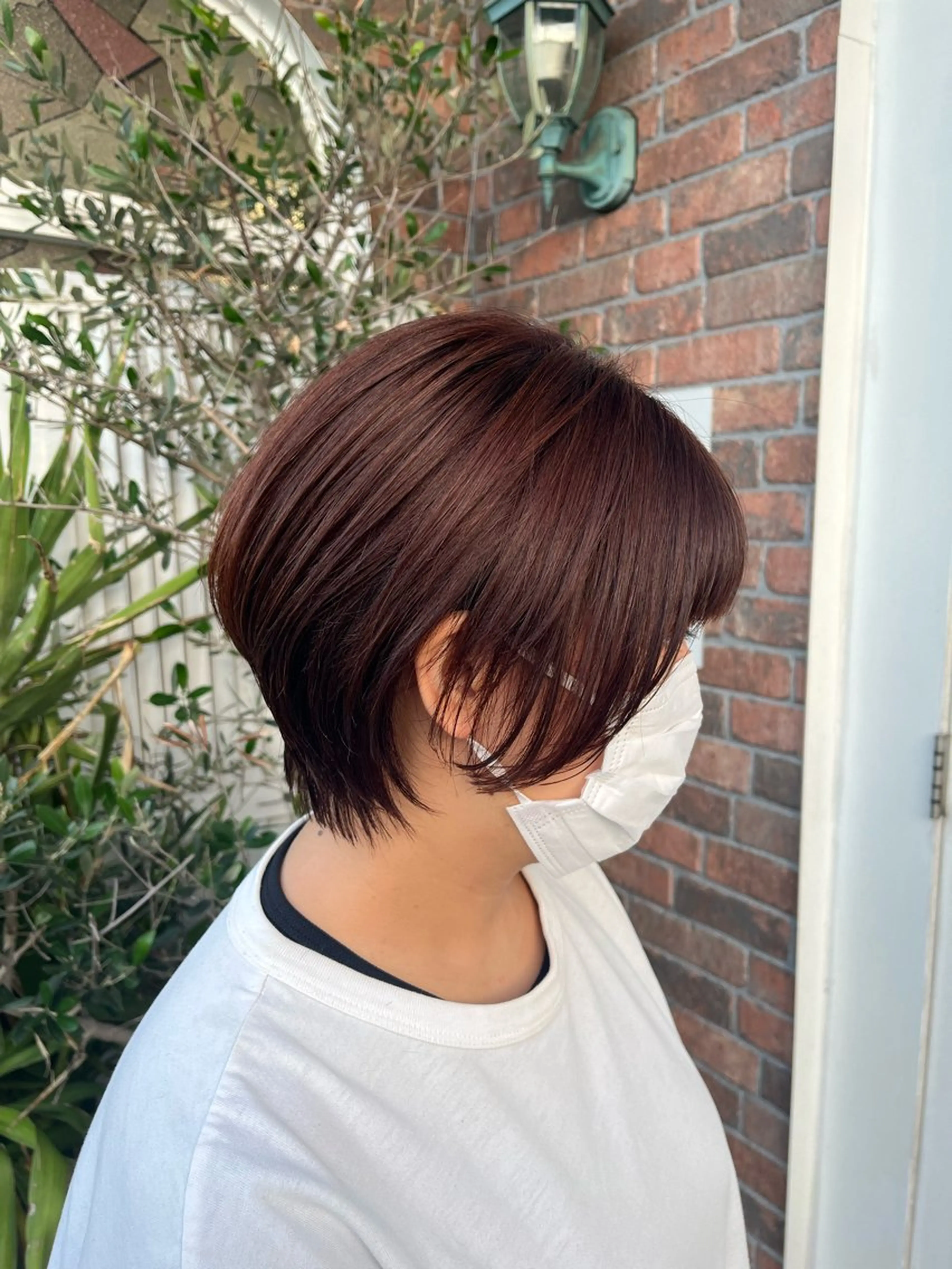 ショート カラー ブラウンカラー ピンクカラー ピンクブラウン ショートヘア カット ヘアカラー YUIMARL 倉敷店🌸SAEのヘアスタイル