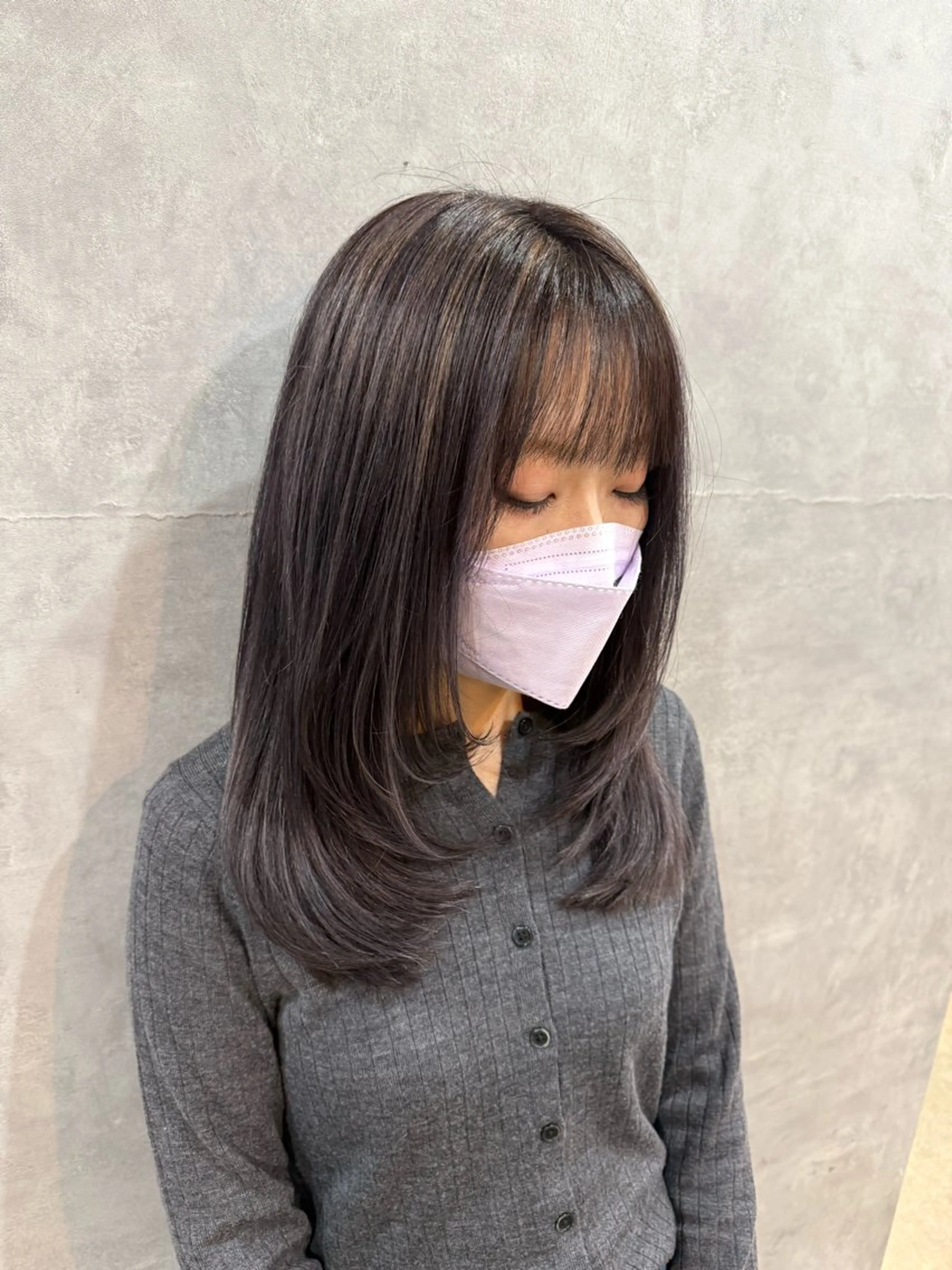 ミディアム レイヤーカット おおもり りほのヘアスタイル