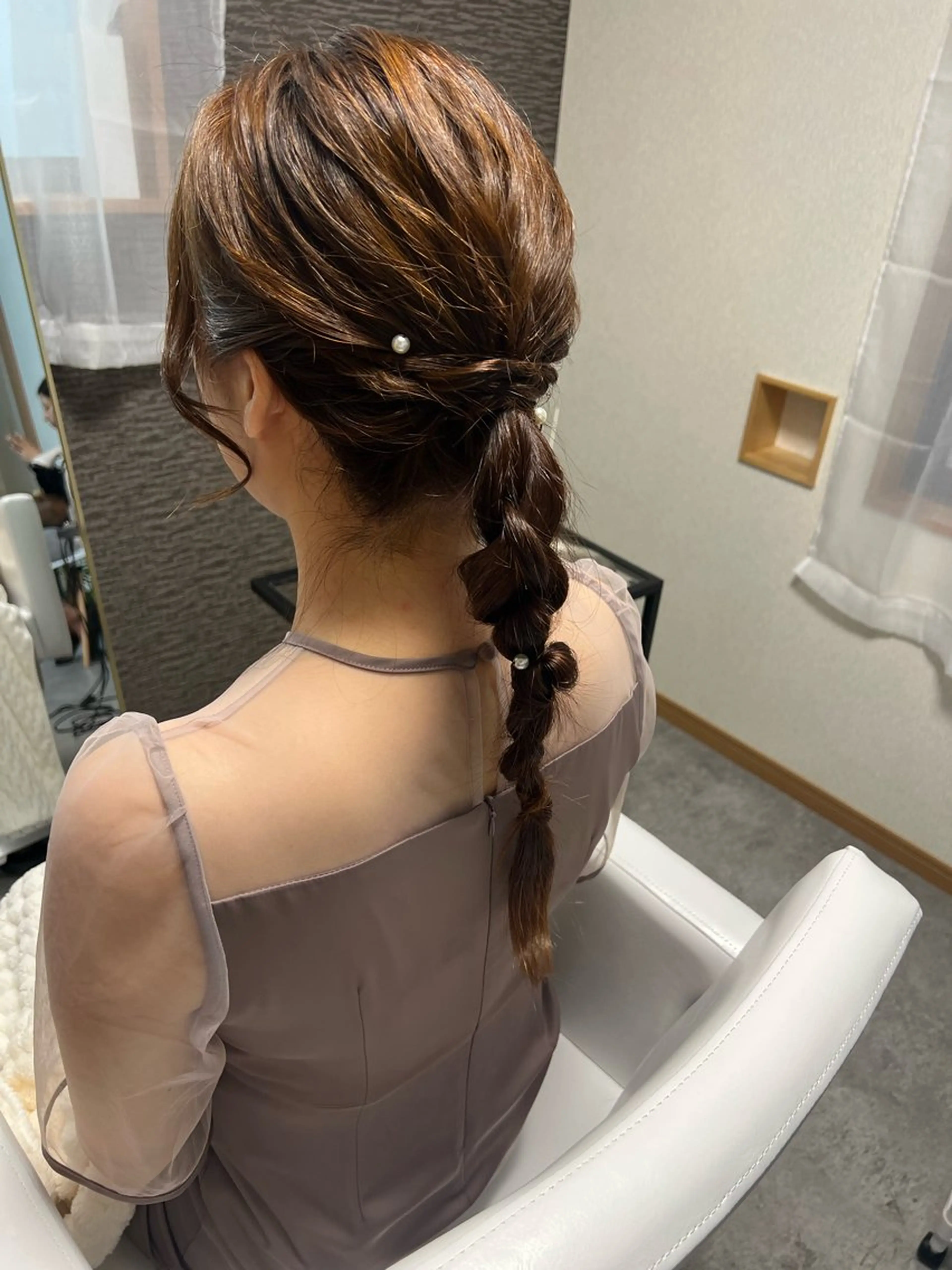 ヘアアレンジ エクステ・セット 専門店Sleekのヘアスタイル