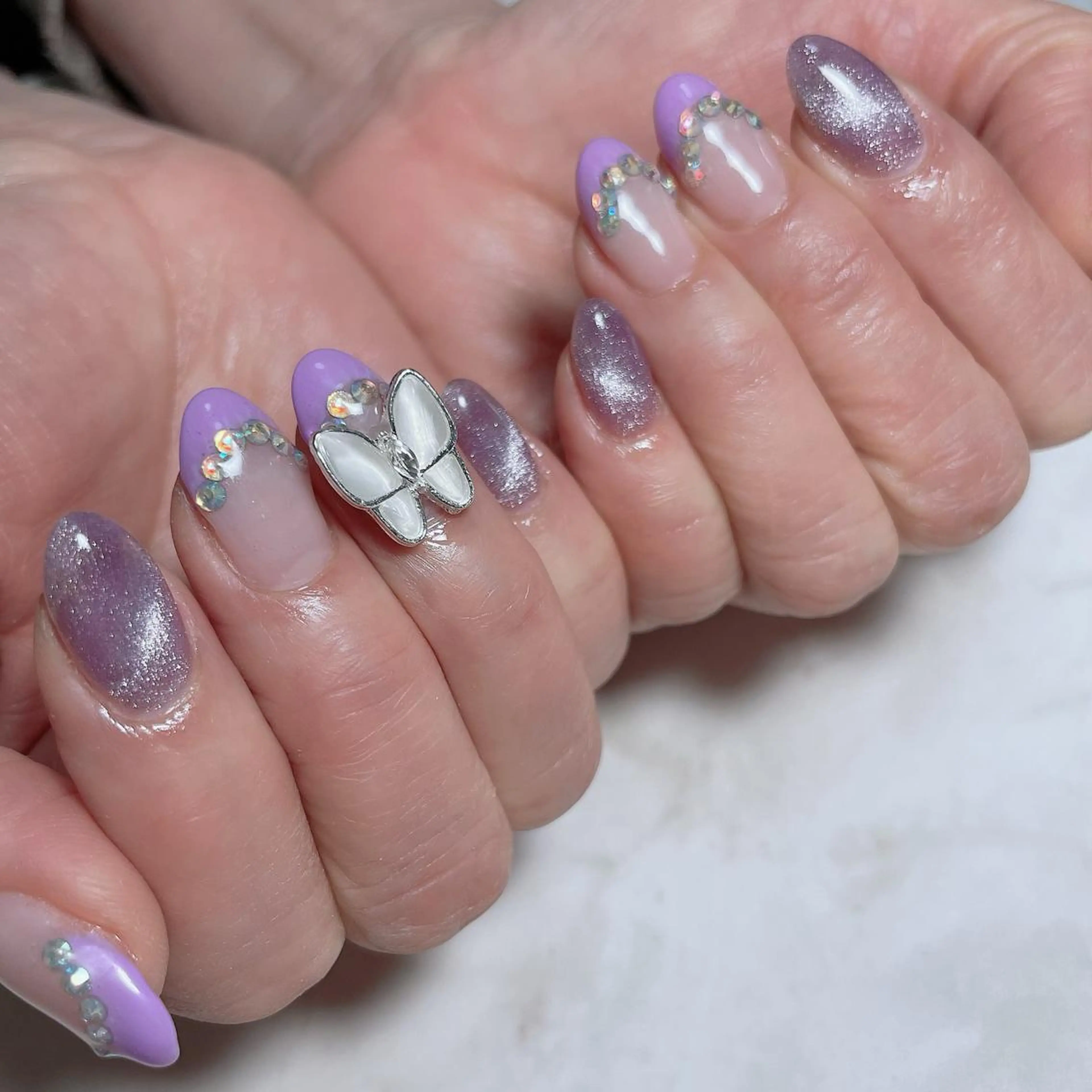 ネイル ジェルネイル マグネットネイル ハンドネイル Kayo 💅のネイルデザイン