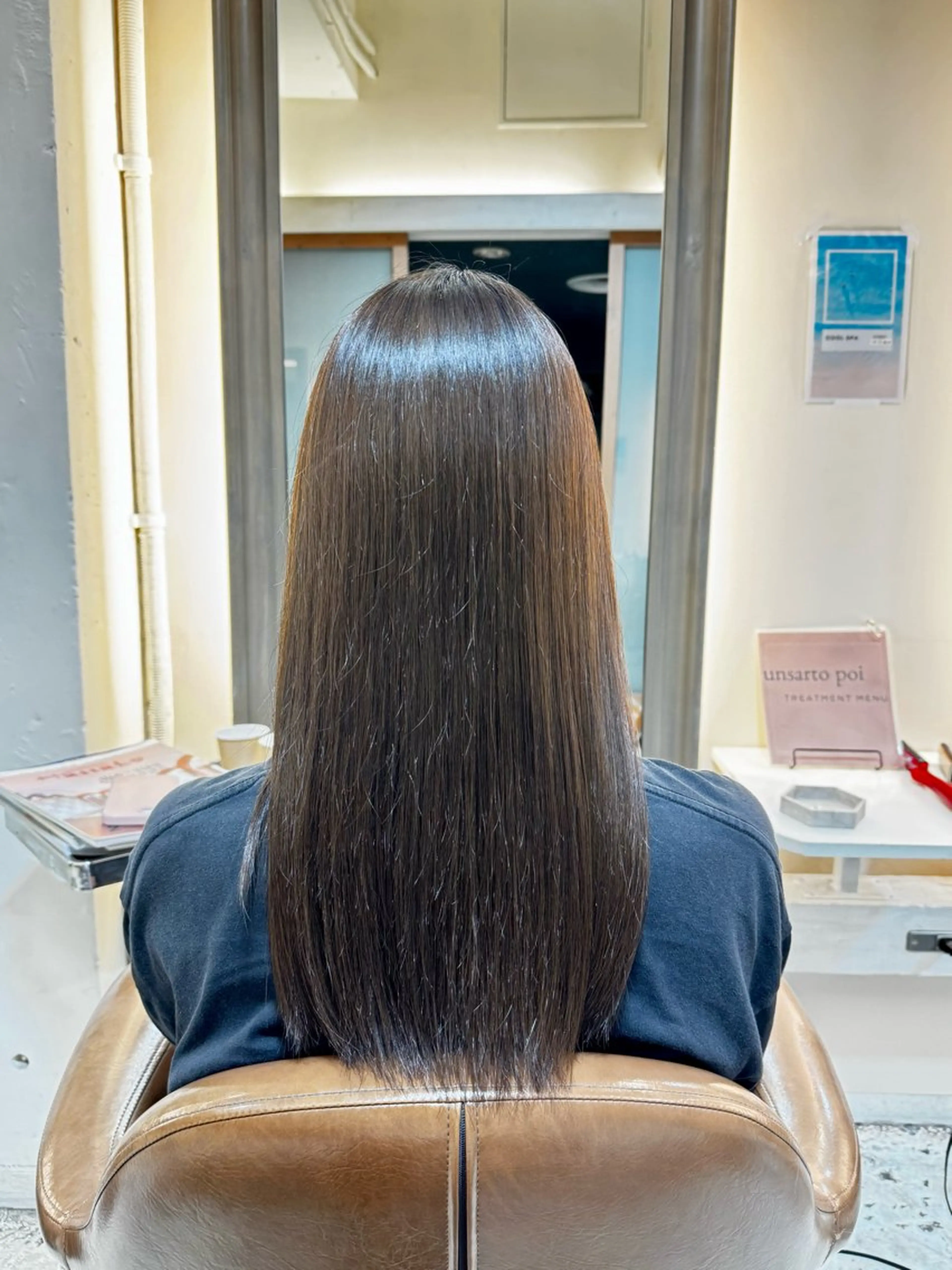 セミロング カット トリートメント タツキ／レイヤー／ パーマ／艶カラーのヘアスタイル