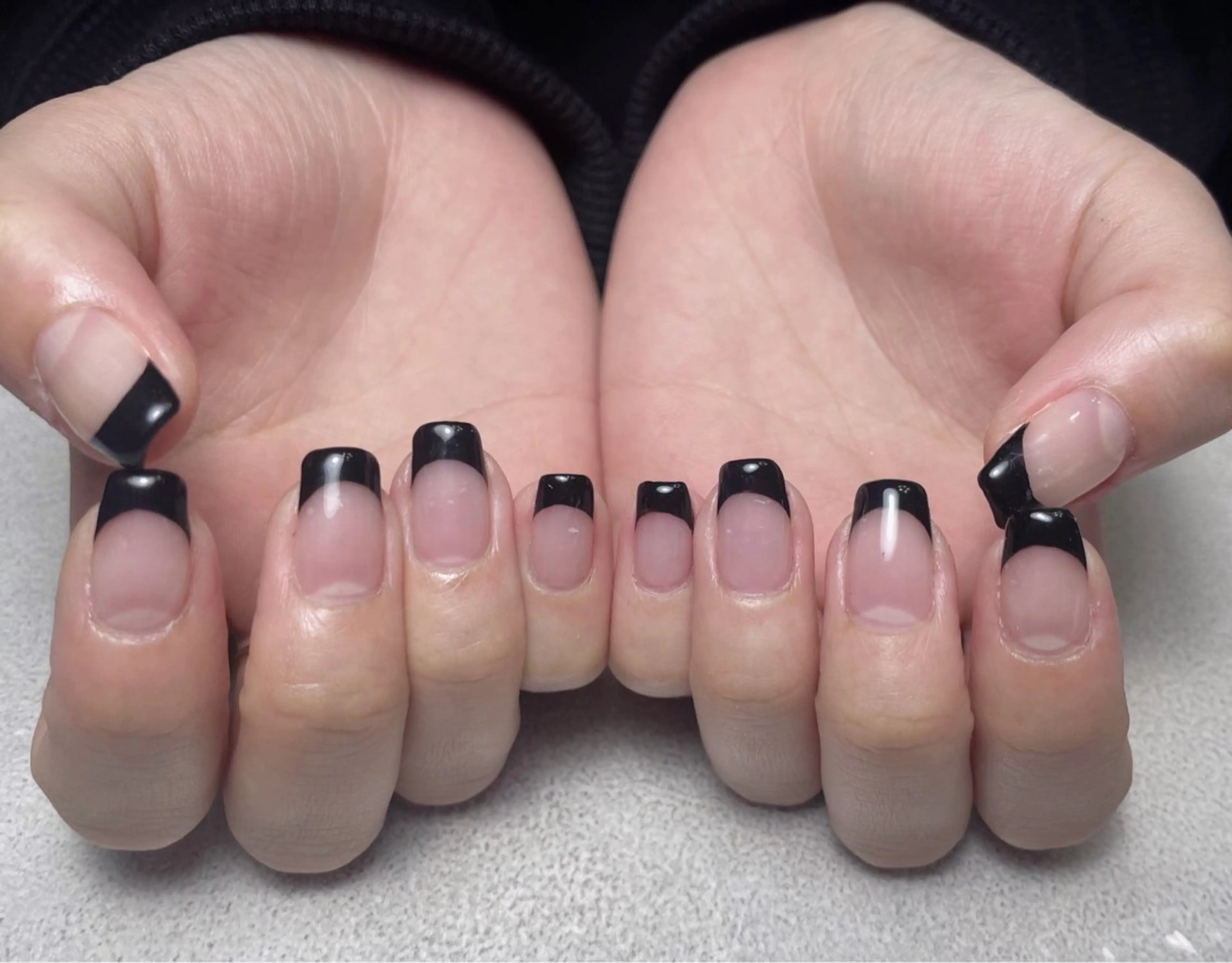 ネイル フレンチネイル ジェルネイル パラジェル シンプルネイル ハンドネイル BLANC.nail yuuのネイルデザイン