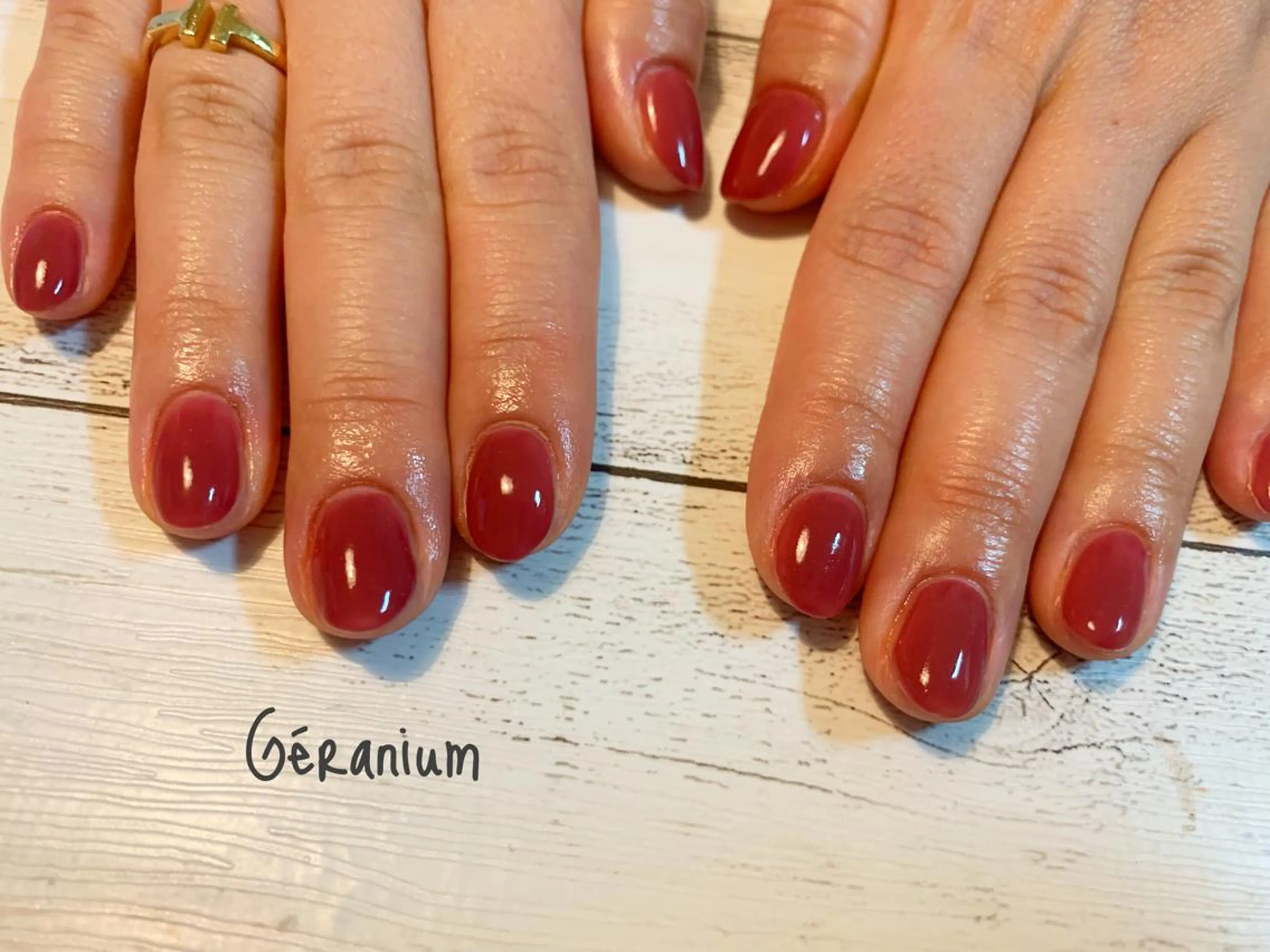 ネイル ブラウン フットネイル GéRanium Harukaのネイルデザイン