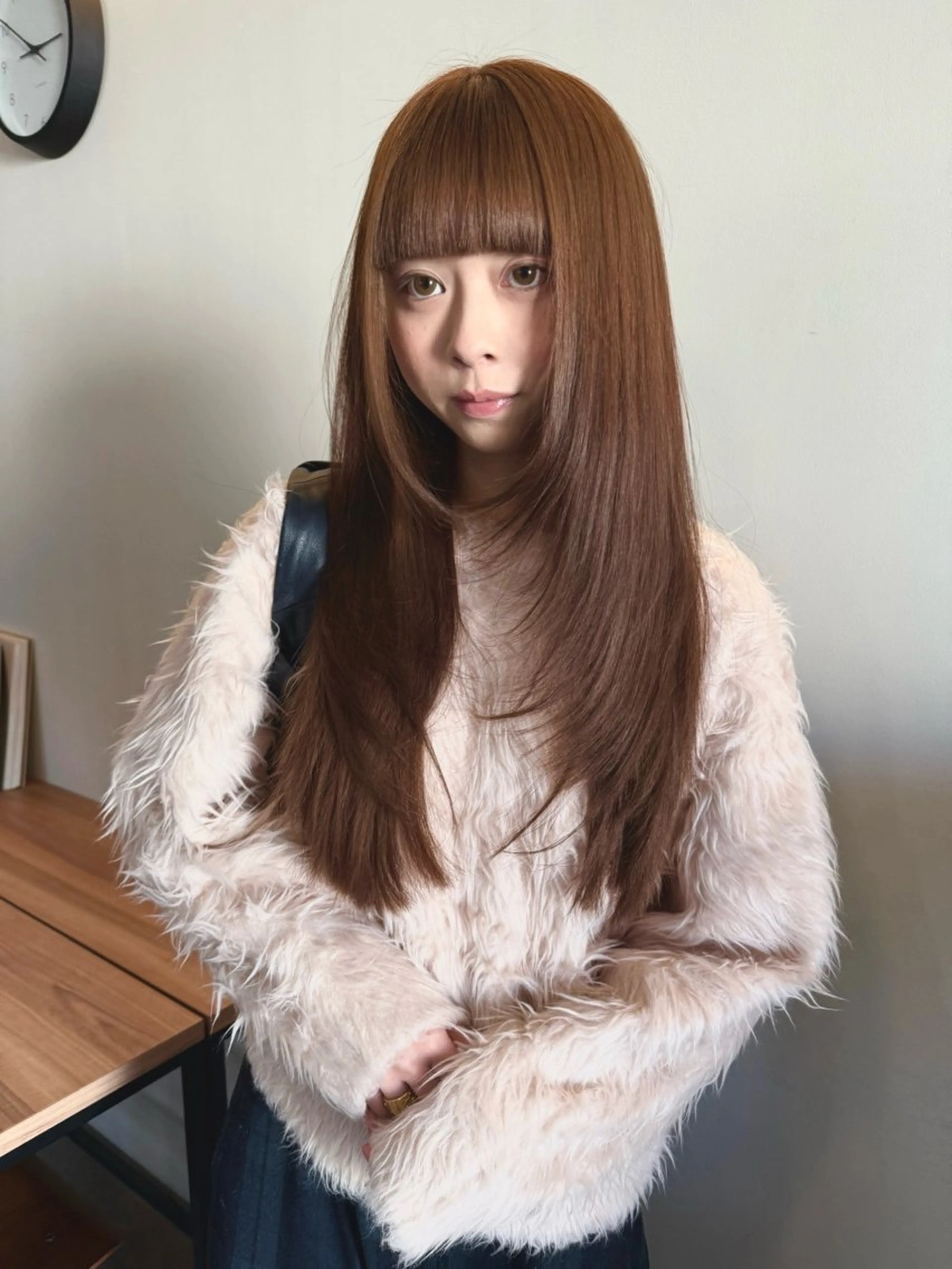 ロング レイヤーカット ロング シャギー カット ヘアカラー レイヤーカット\ウル フ　chinatsuのヘアスタイル