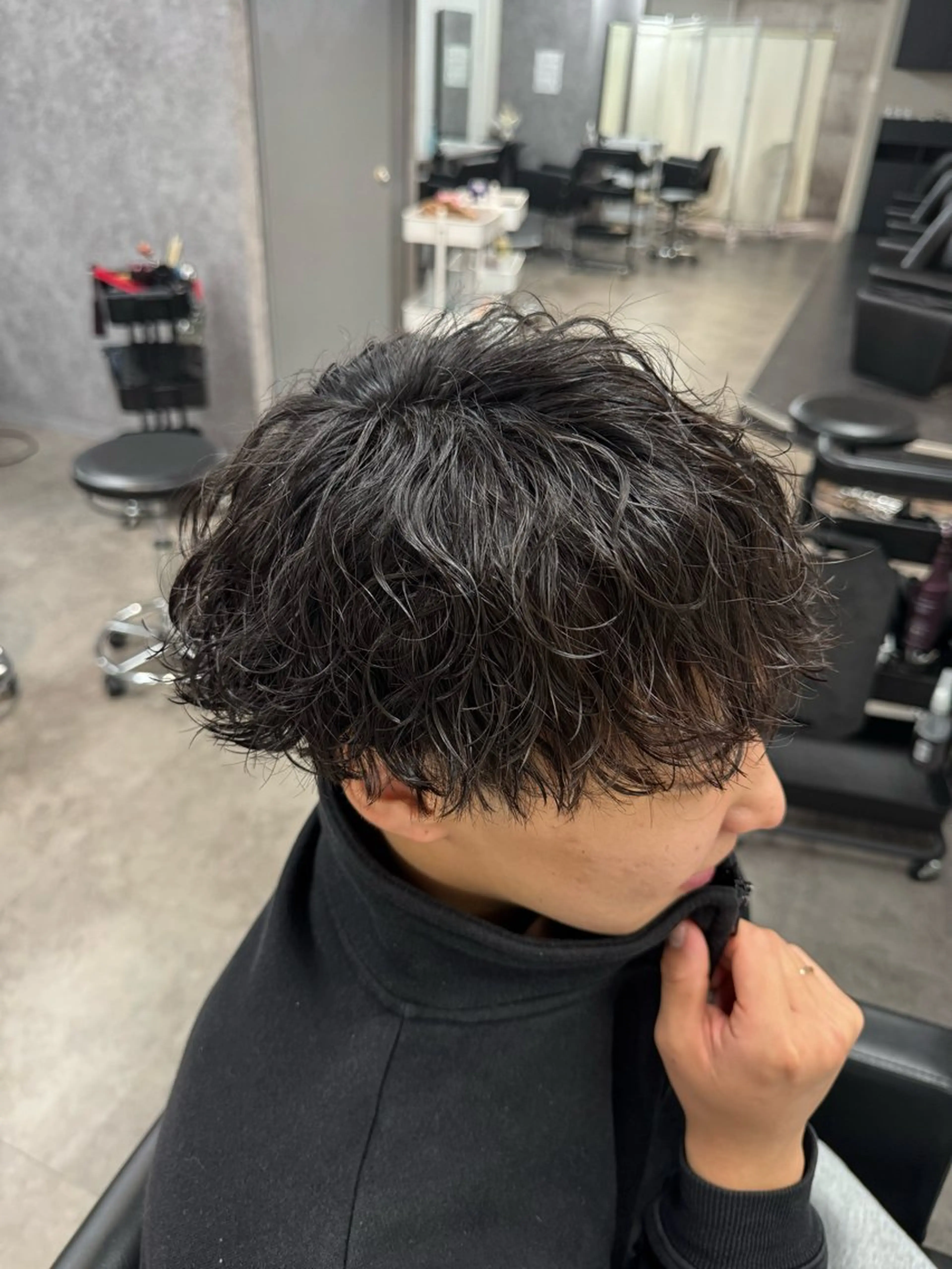 パーマ メンズ メンズパーマ 波巻きパーマ 立川韓国メンズヘア ニュアンスパーマ安井のヘアスタイル