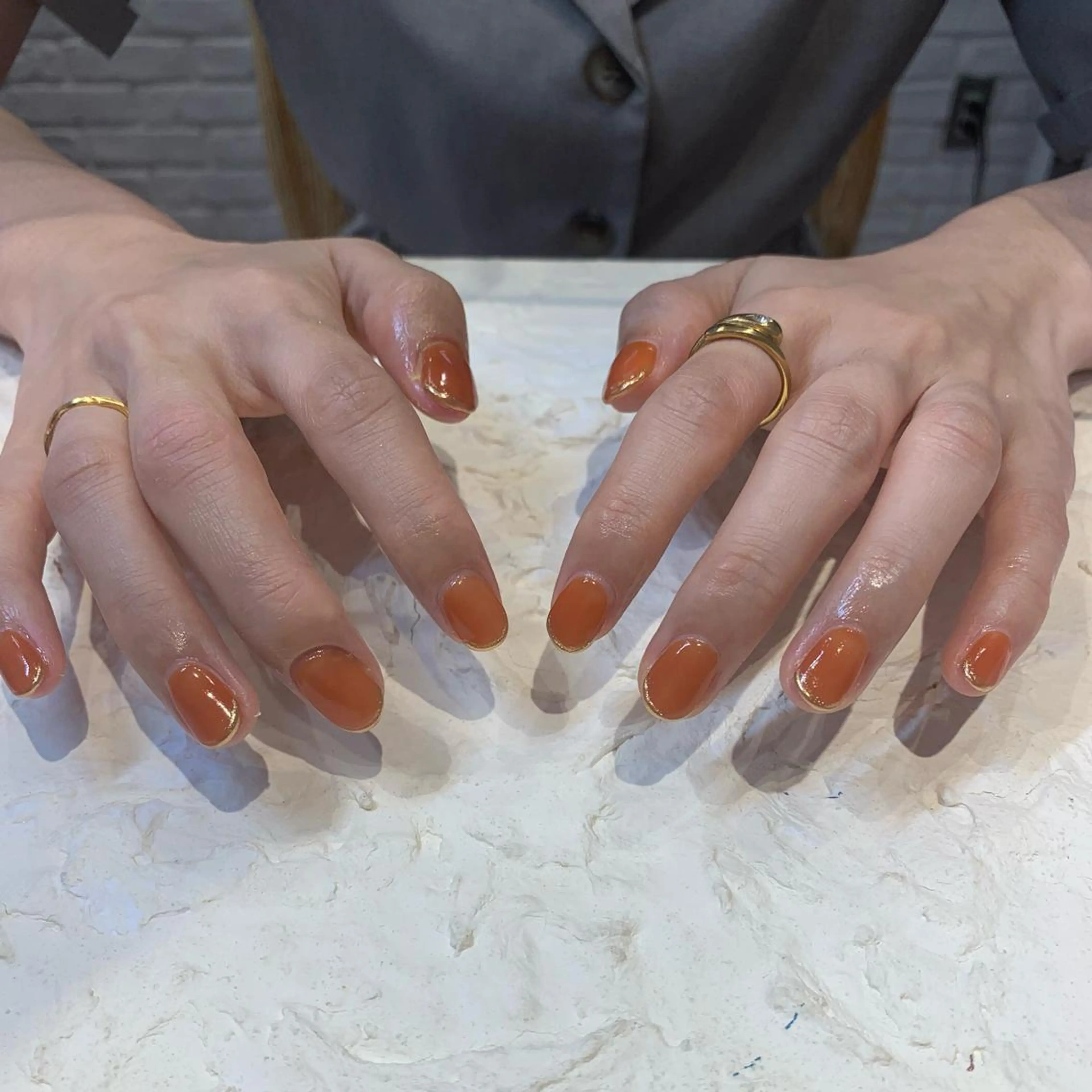 ネイル フレンチネイル ミラーネイル マキノ ユイのネイルデザイン