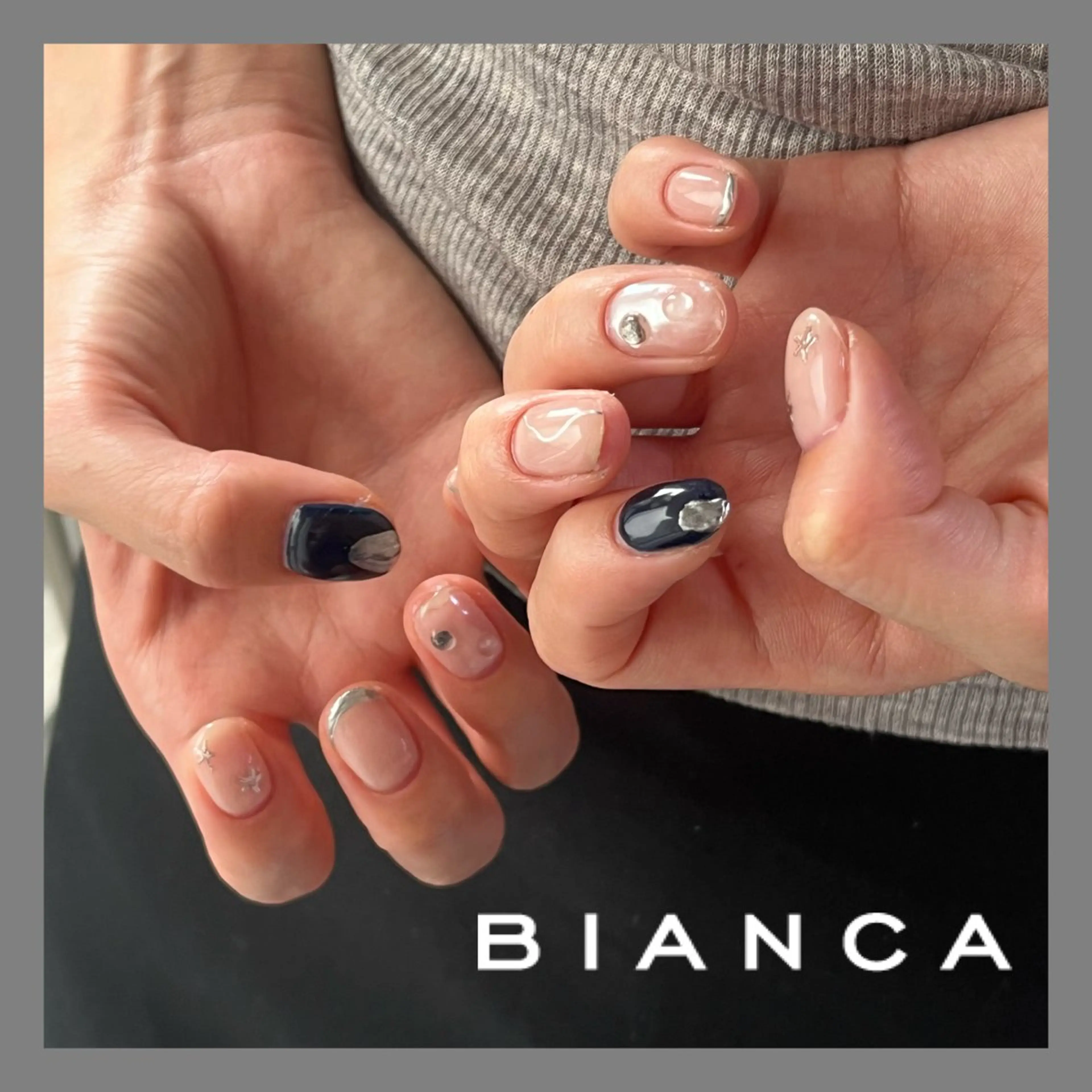 ネイル 持ち込み ニュアンスネイル ハンドネイル Bianca TORII🌞のネイルデザイン