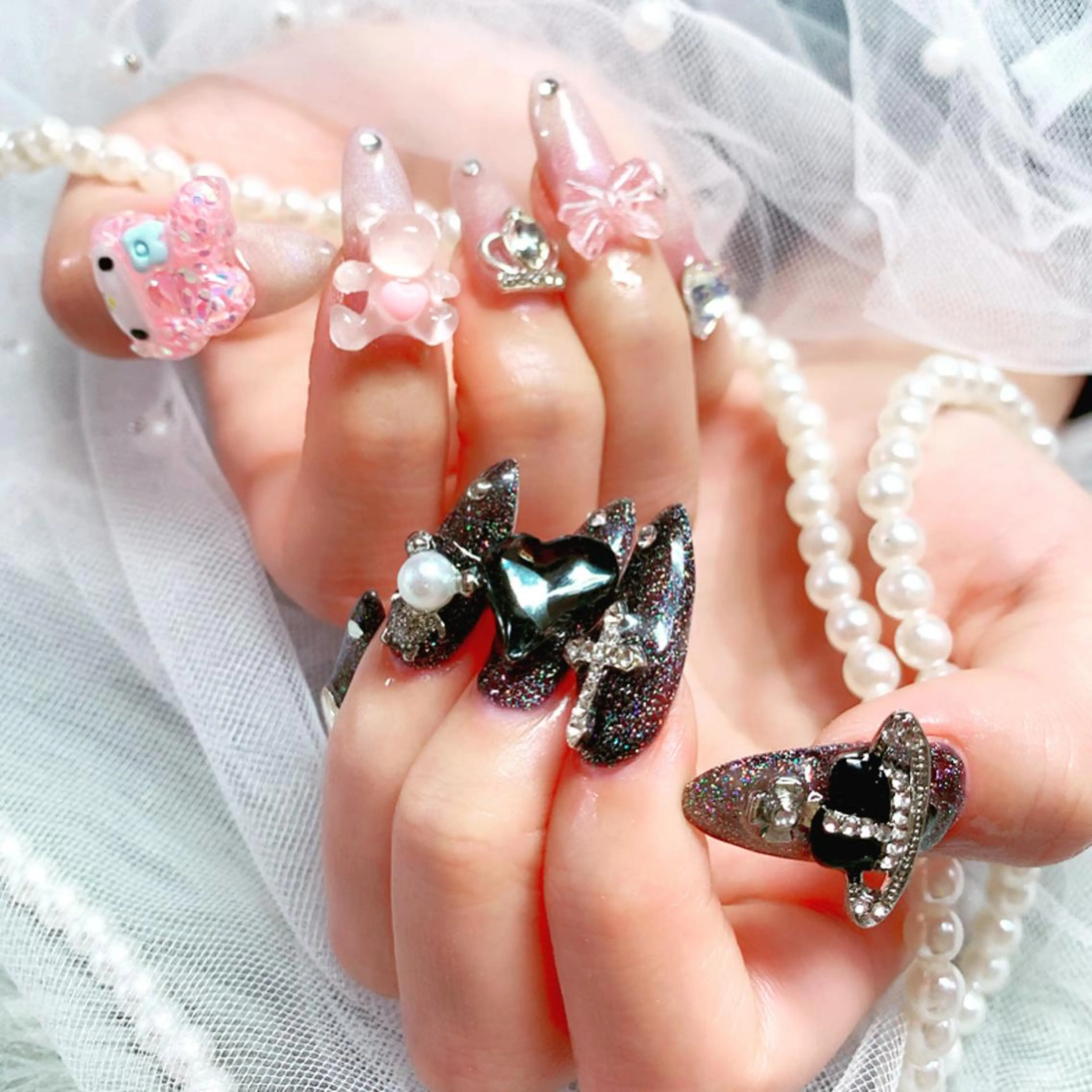 ネイル 長さ出し スカルプネイル 美愈 miyuのネイルデザイン