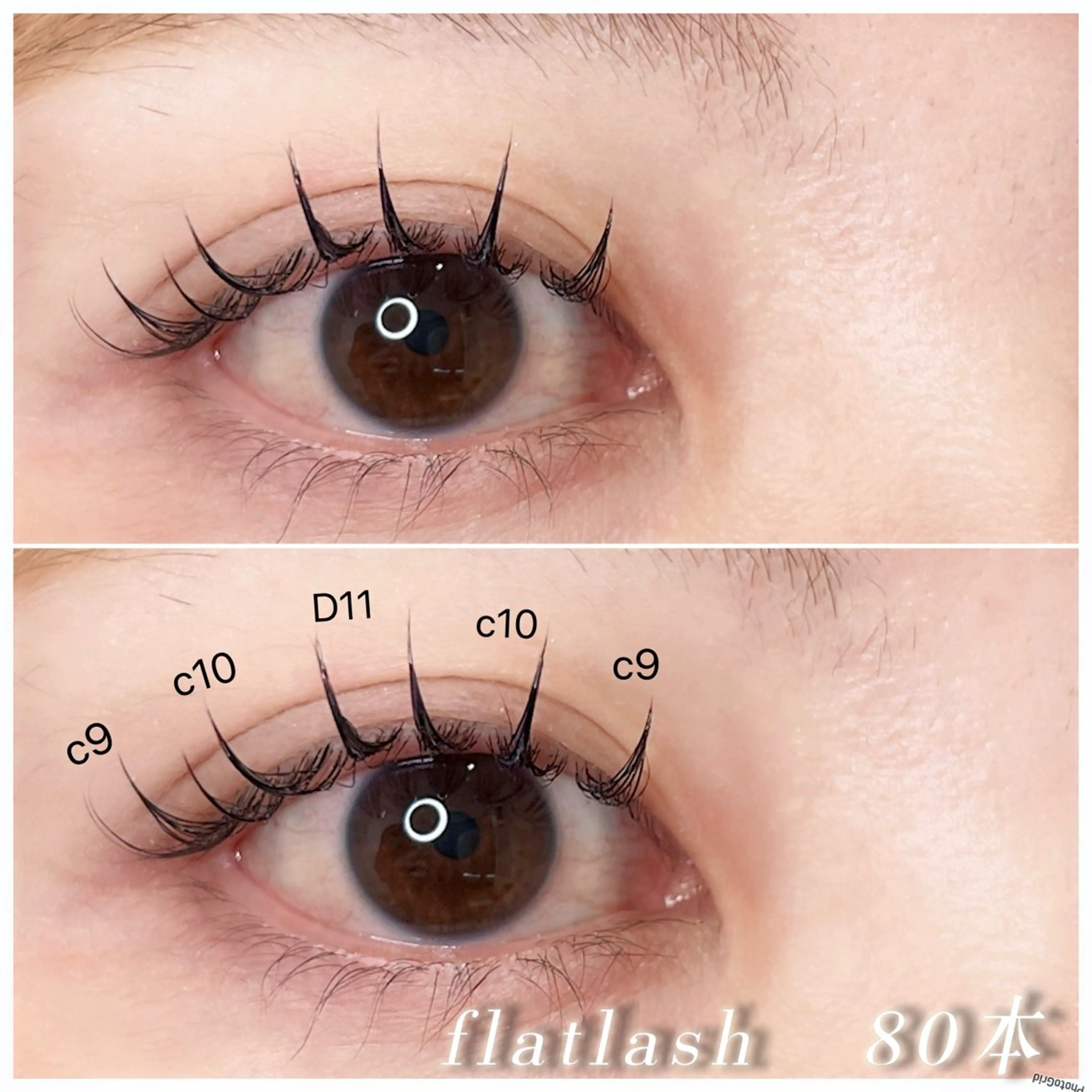 マツエク・マツパ フラットラッシュ Eye Riche chikaのマツエク・マツパデザイン