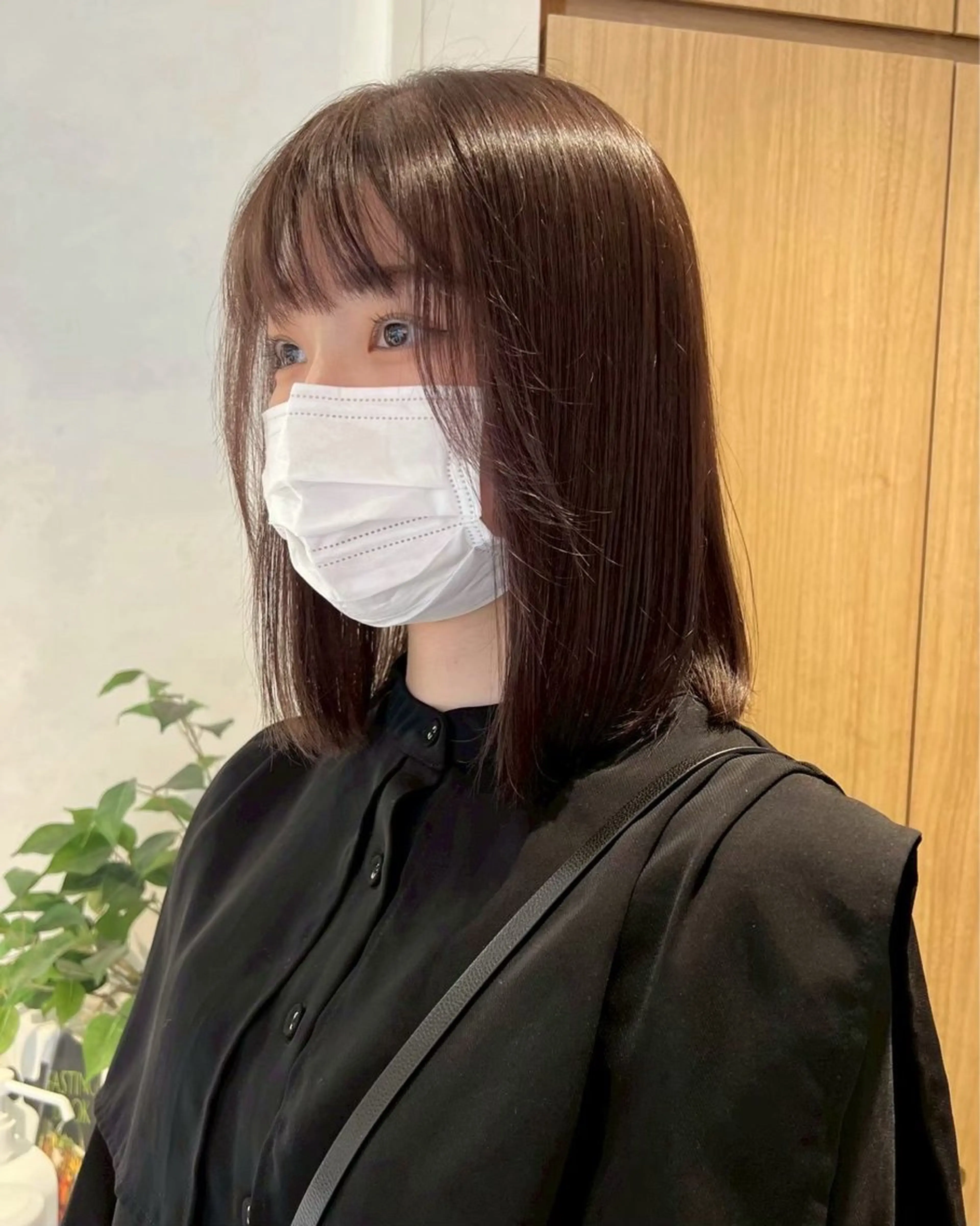 ミディアム カラー カット ヘアカラー トリートメント ボブ/透明感カラー /さちかのヘアスタイル