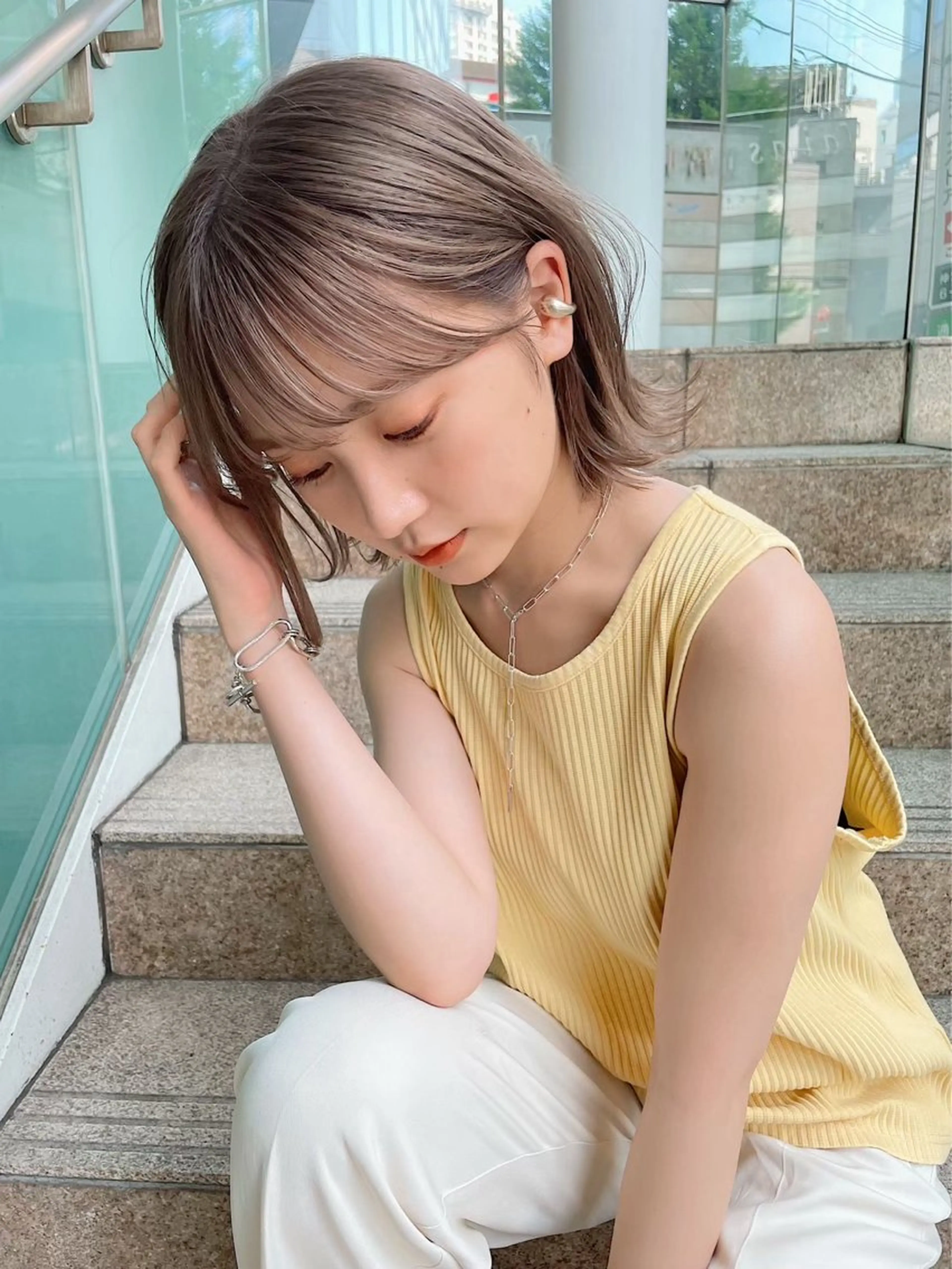 カラー 上野 愛美のヘアスタイル