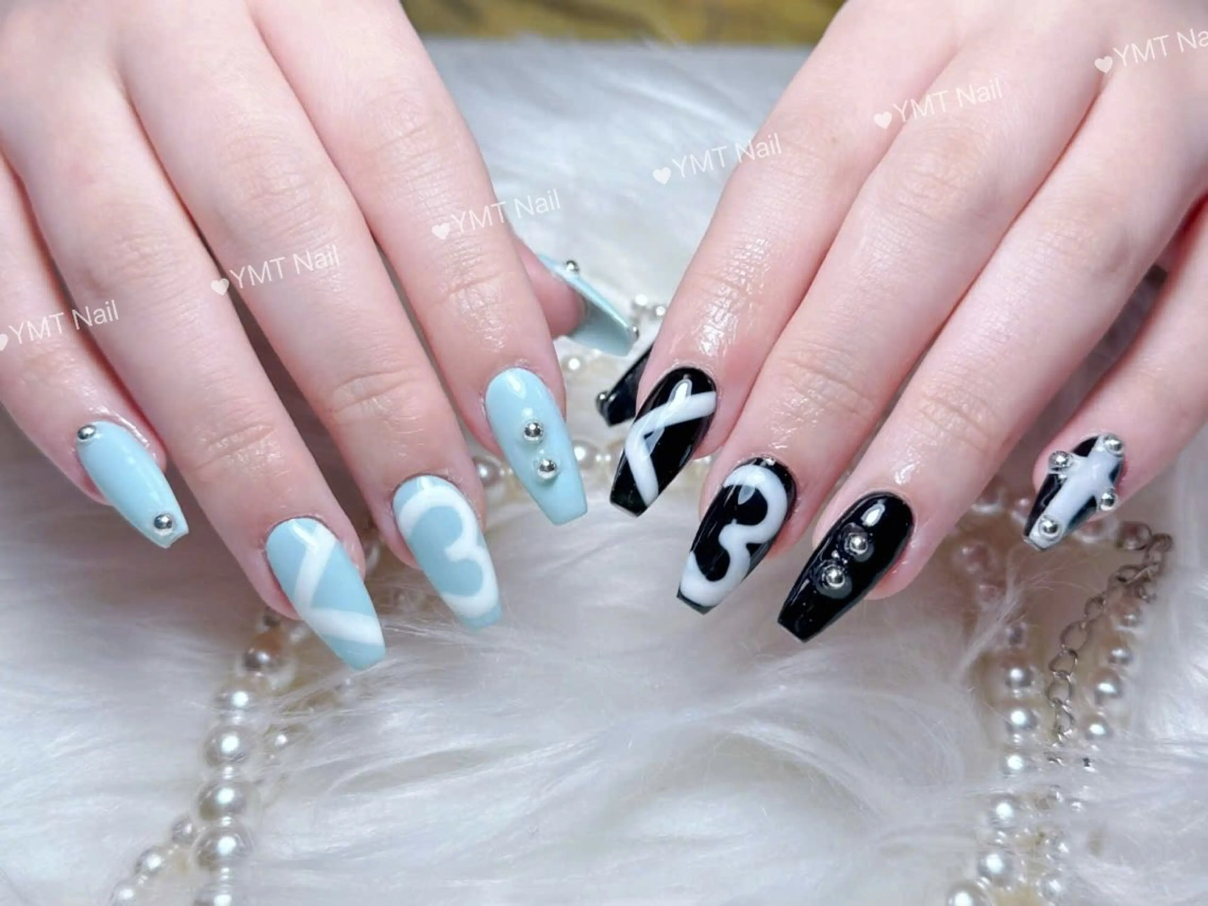 ネイル 長さ出し フットネイル ジェルネイル 韓国ネイル マグネットネイル ハンドネイル YMT NailStudioのネイルデザイン