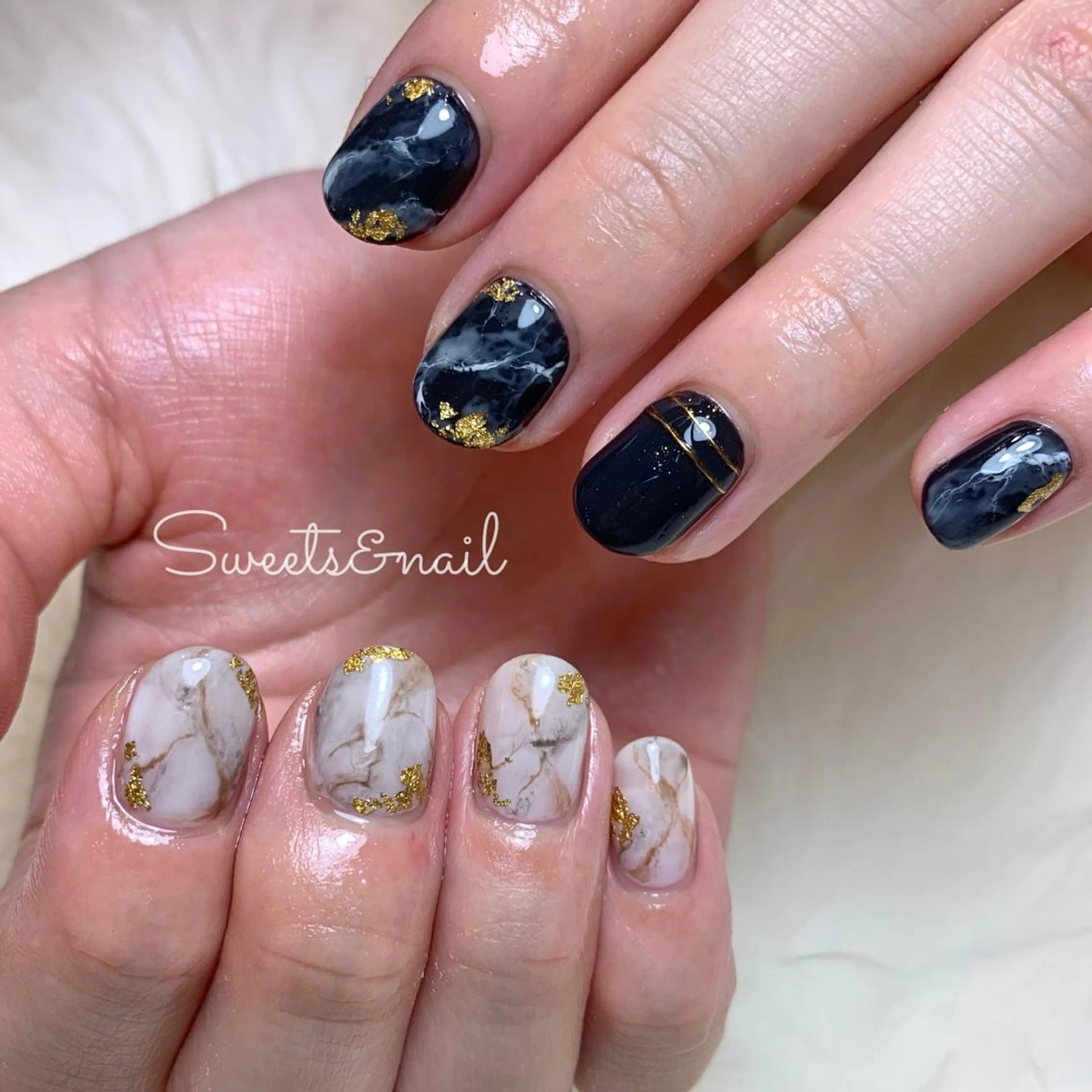 ネイル 大理石ネイル(マーブル) Sweets＆ nail みなこのネイルデザイン