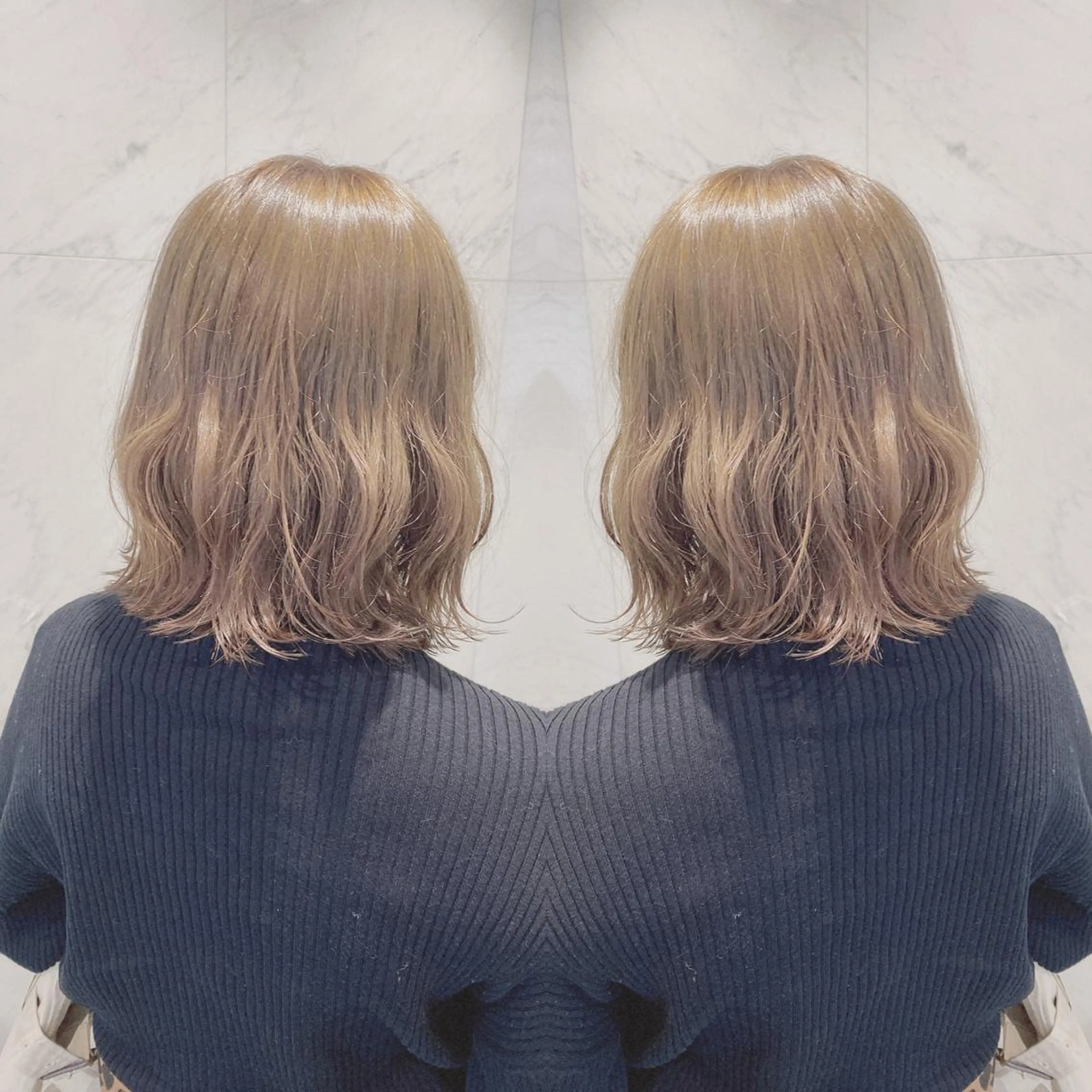 ミディアム カラー カット ヘアカラー トリートメント 重政 和樹のヘアスタイル