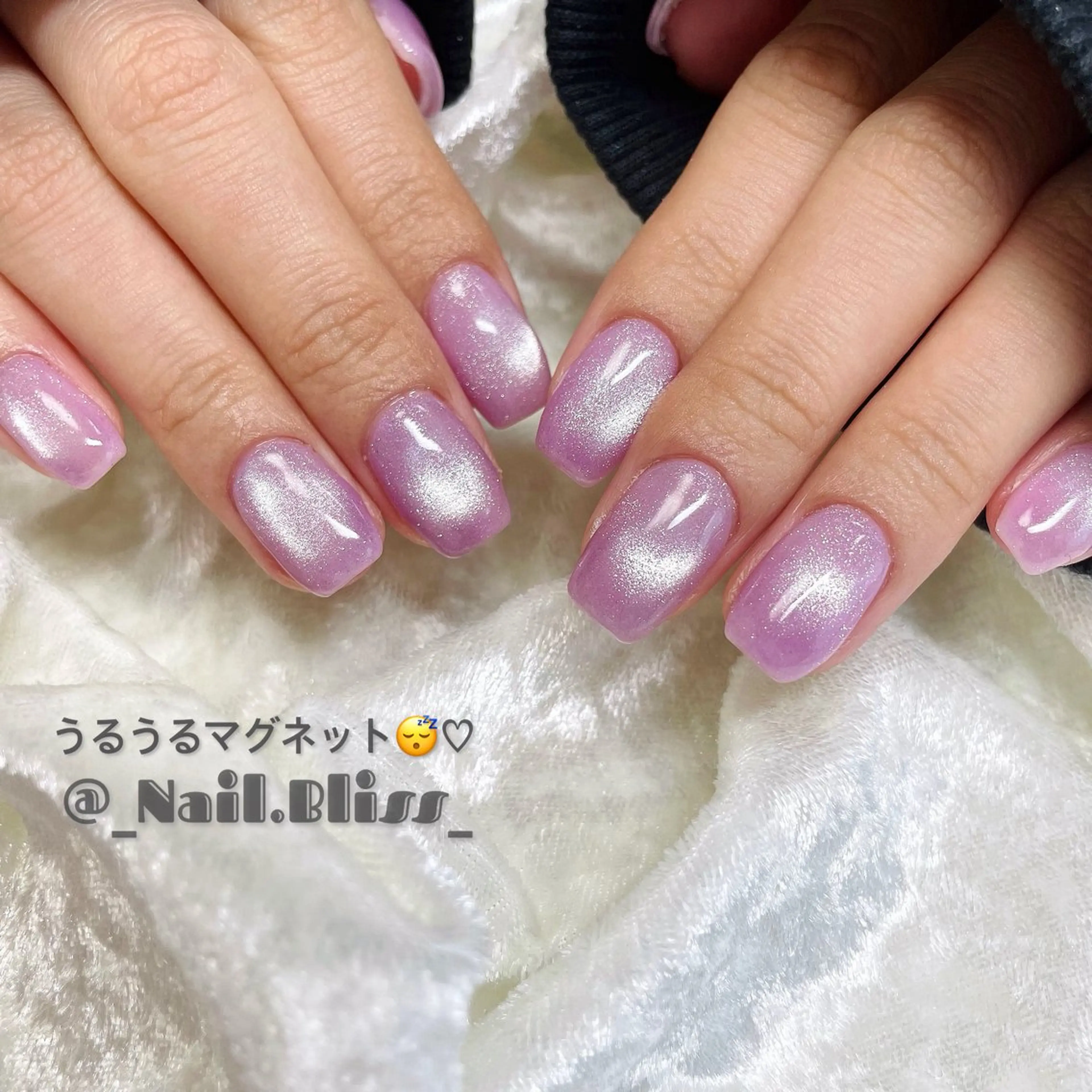 ネイル 氷ネイル・うるうるネイル マグネットネイル ハンドネイル NAIL BLISSのネイルデザイン