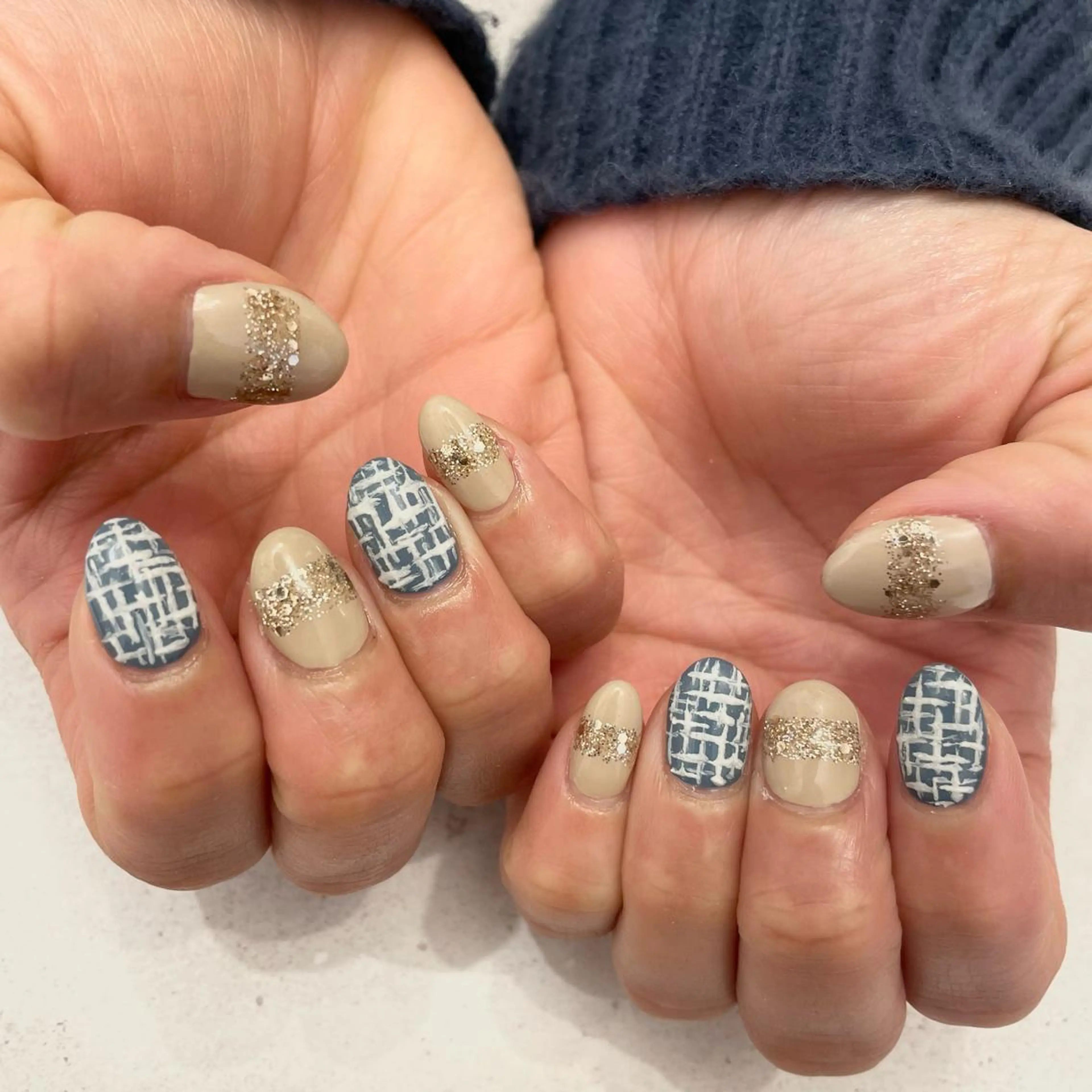 ネイル ハンドネイル Sea  nail by emaのネイルデザイン