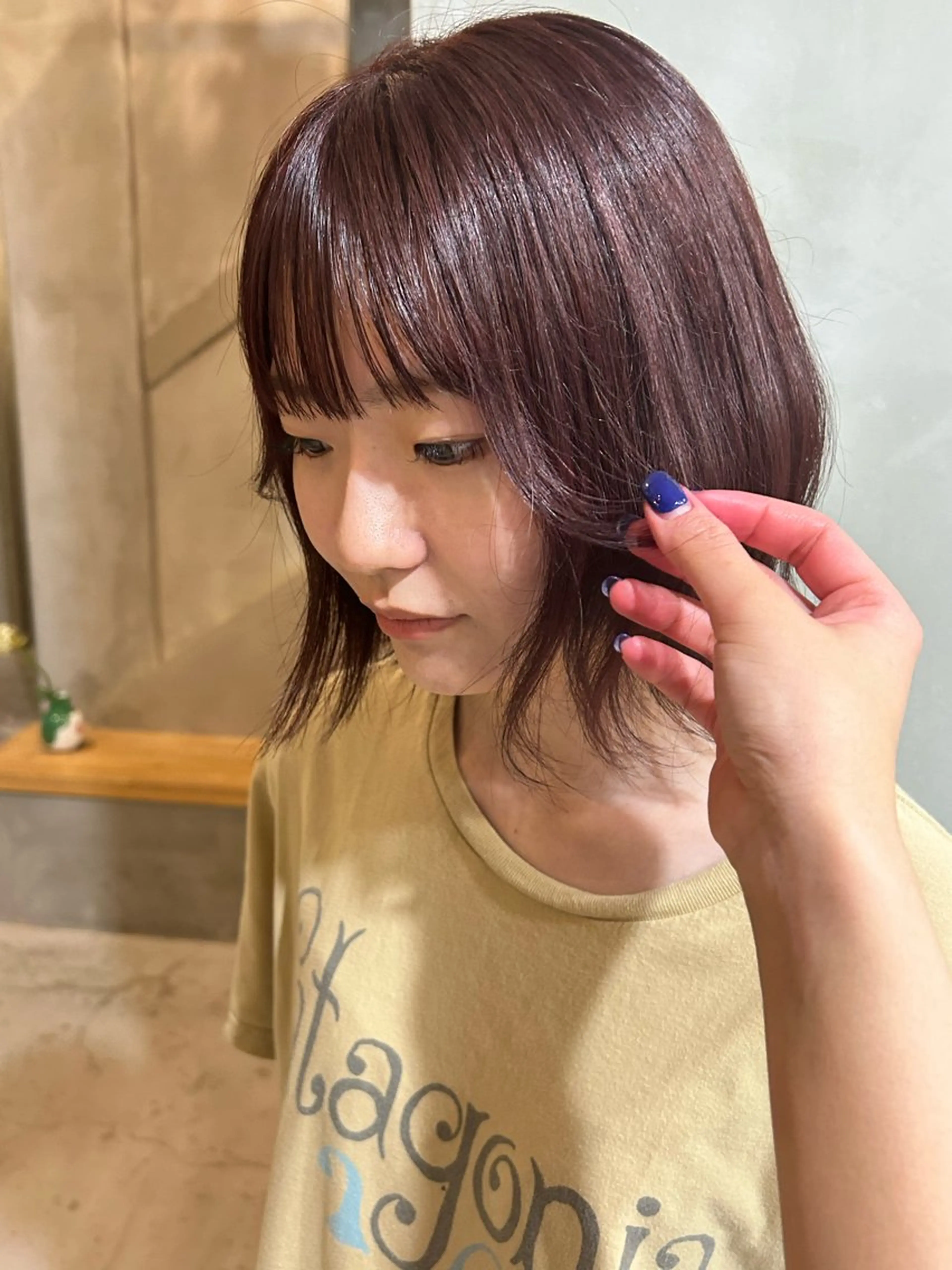 カラー ラベンダーカラー ピンクカラー ピンクラベンダー 古澤 芽依のヘアスタイル
