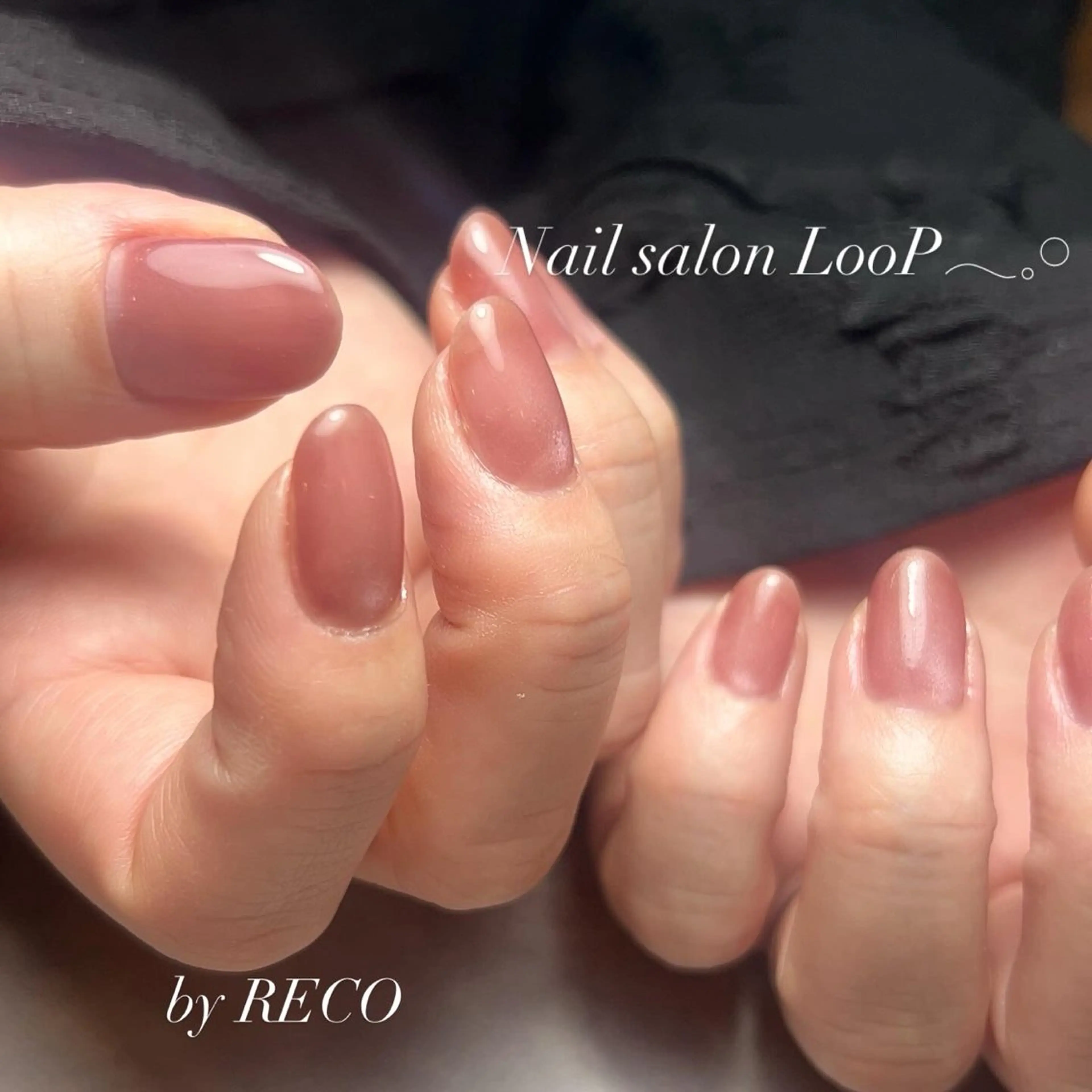 ネイル マグネットネイル オフィスネイル ピンク ハンドネイル LooP - RECO-のネイルデザイン