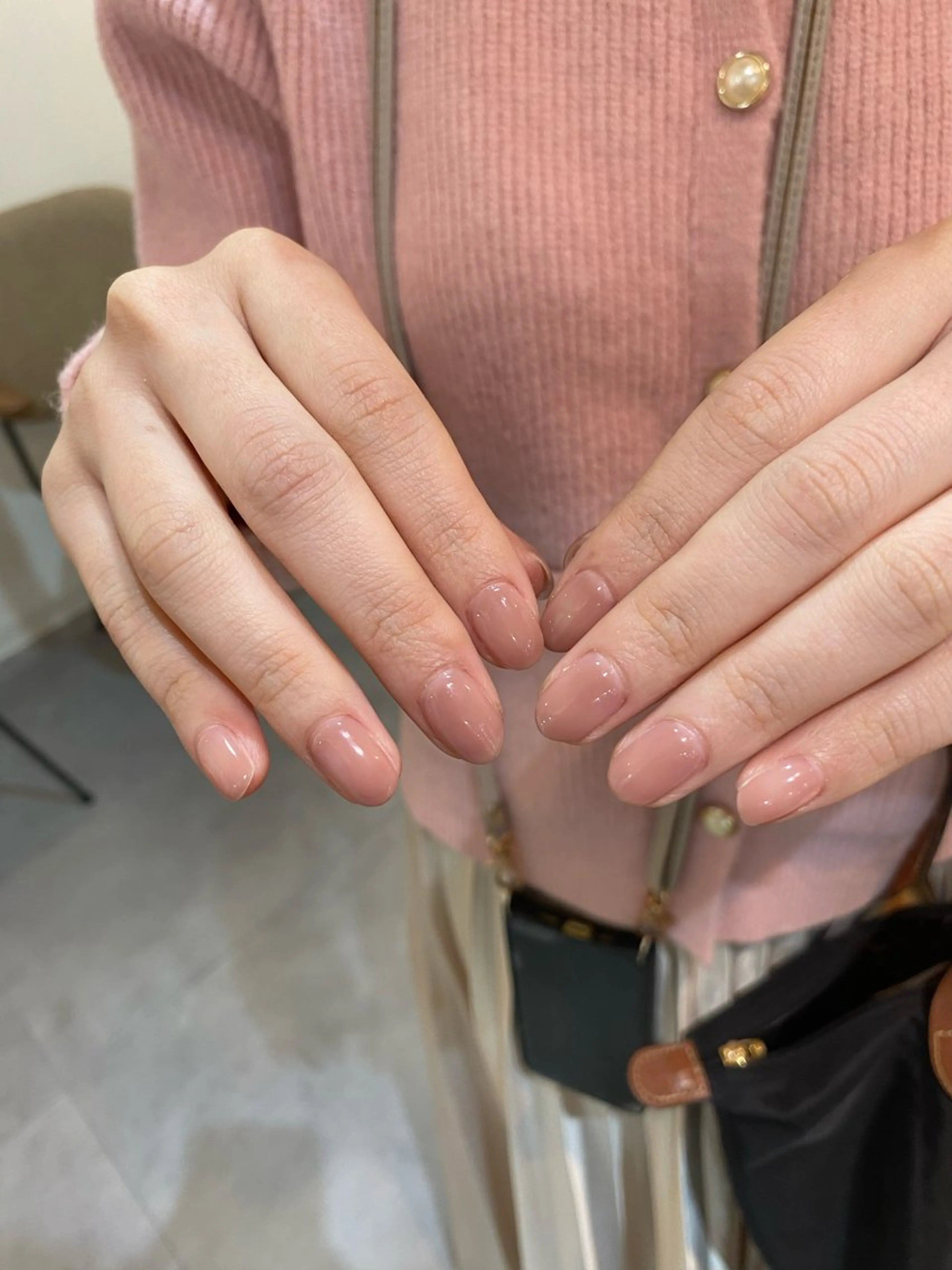 ネイル ブラウン tiffin Hatsuneのネイルデザイン