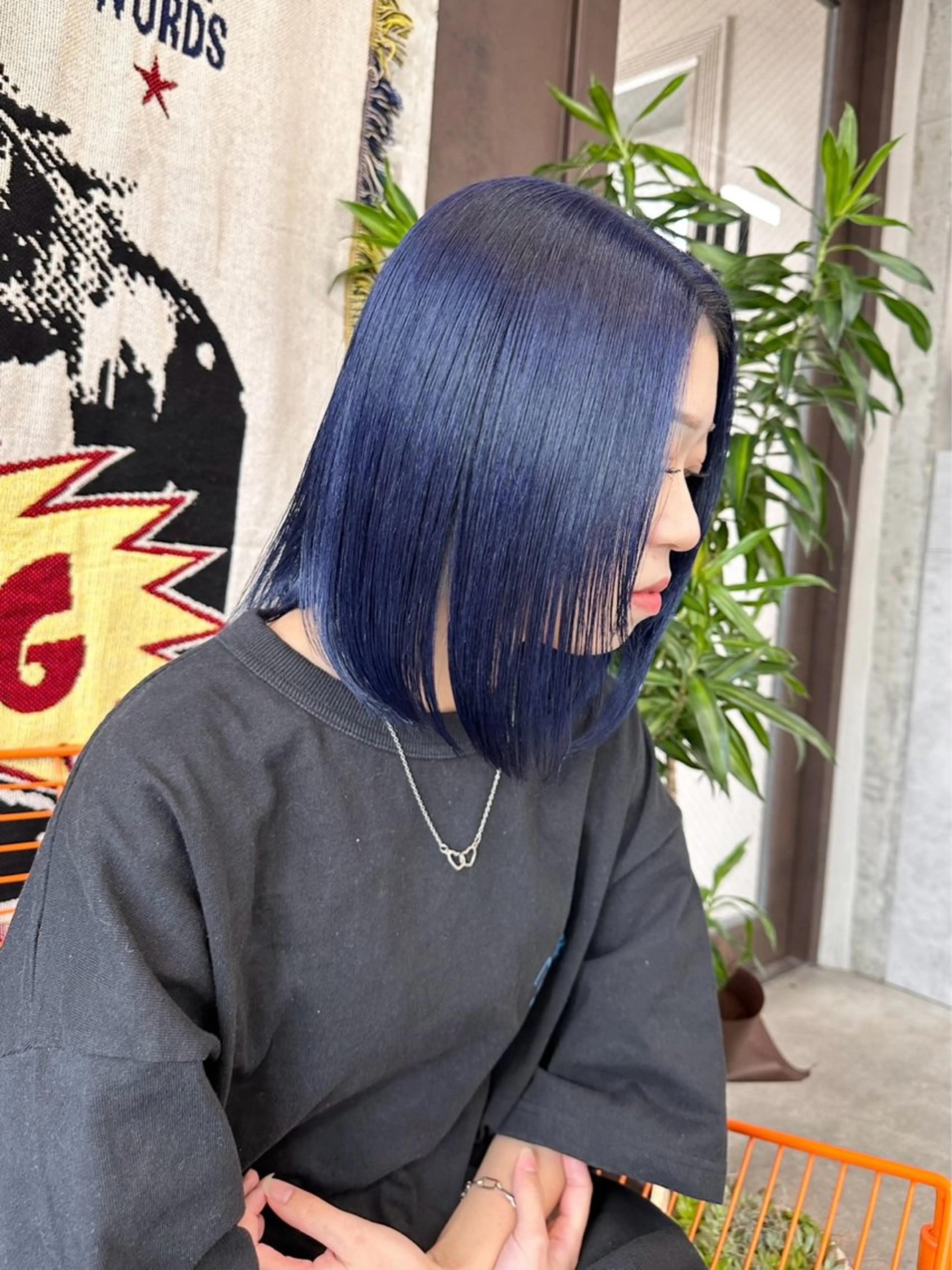 ミディアム カラー TAKUMAブリーチ /切りっぱなし🪽のヘアスタイル