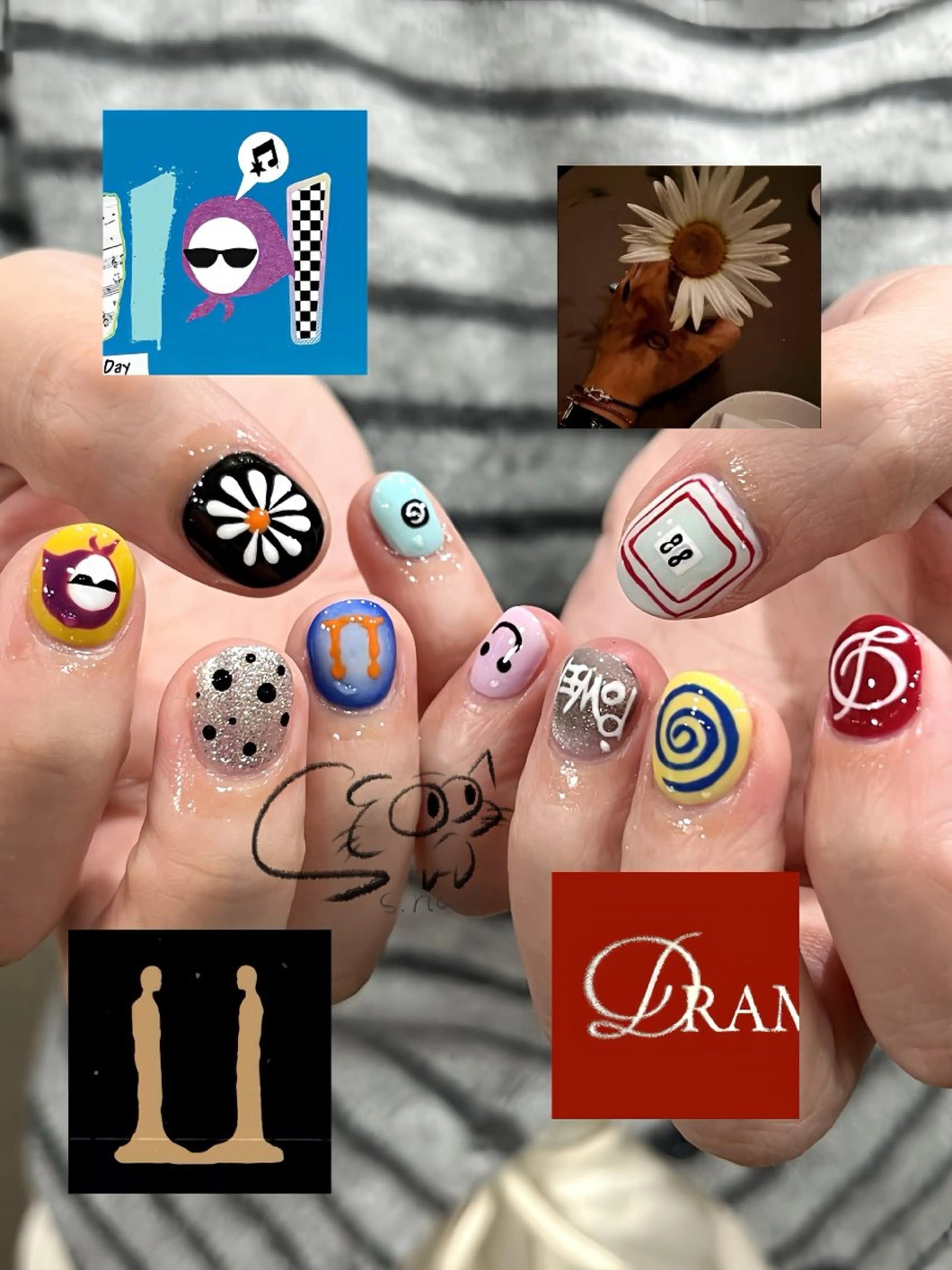 ネイル フレンチネイル ジェルネイル キラキラネイル ラメ(グリッター) マグネットネイル S.nail _のネイルデザイン