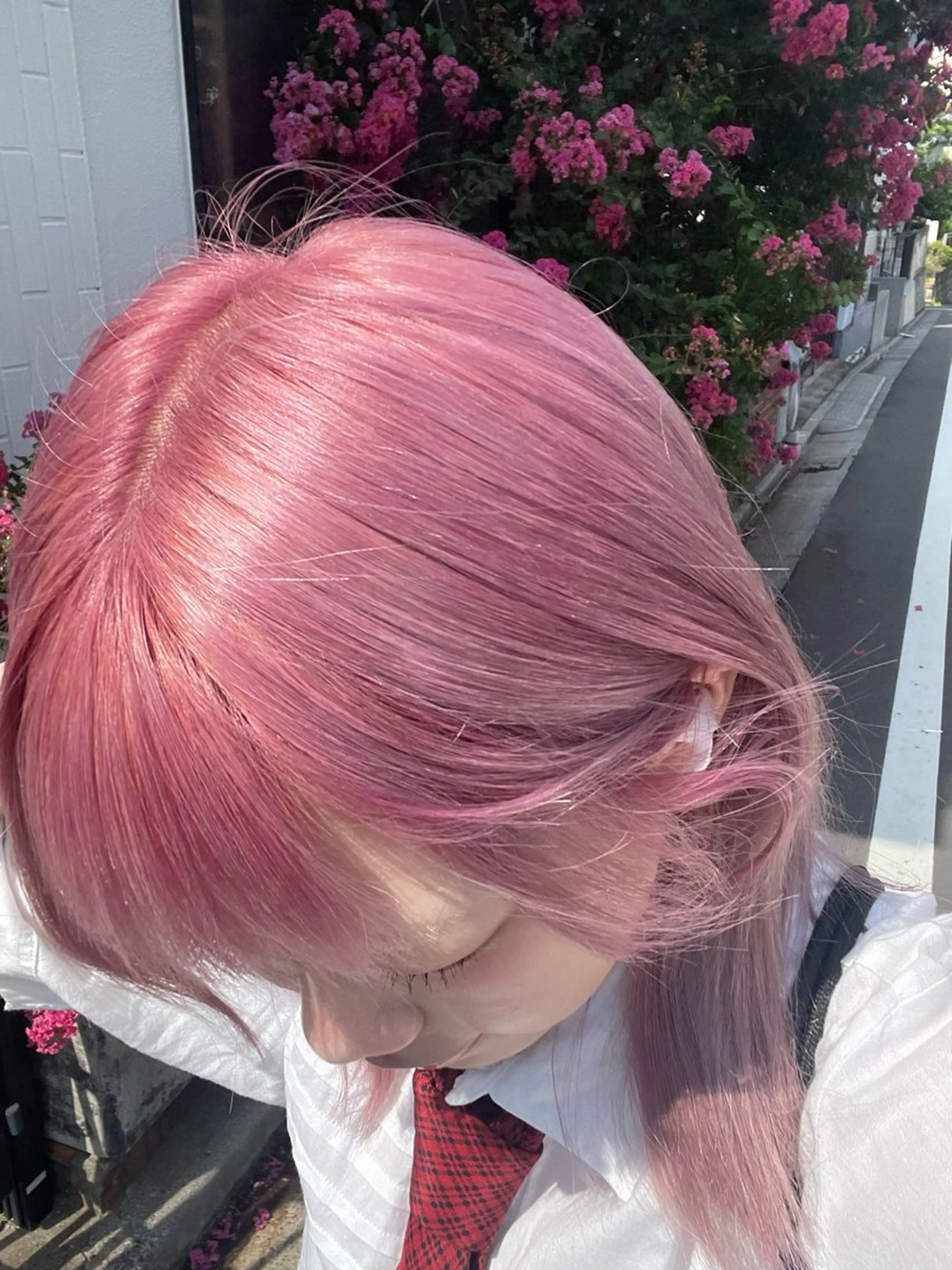 ミディアム カラー ダブルカラー ピンクカラー 似合わせカット girly/ヘア メイクMitsukiのヘアスタイル