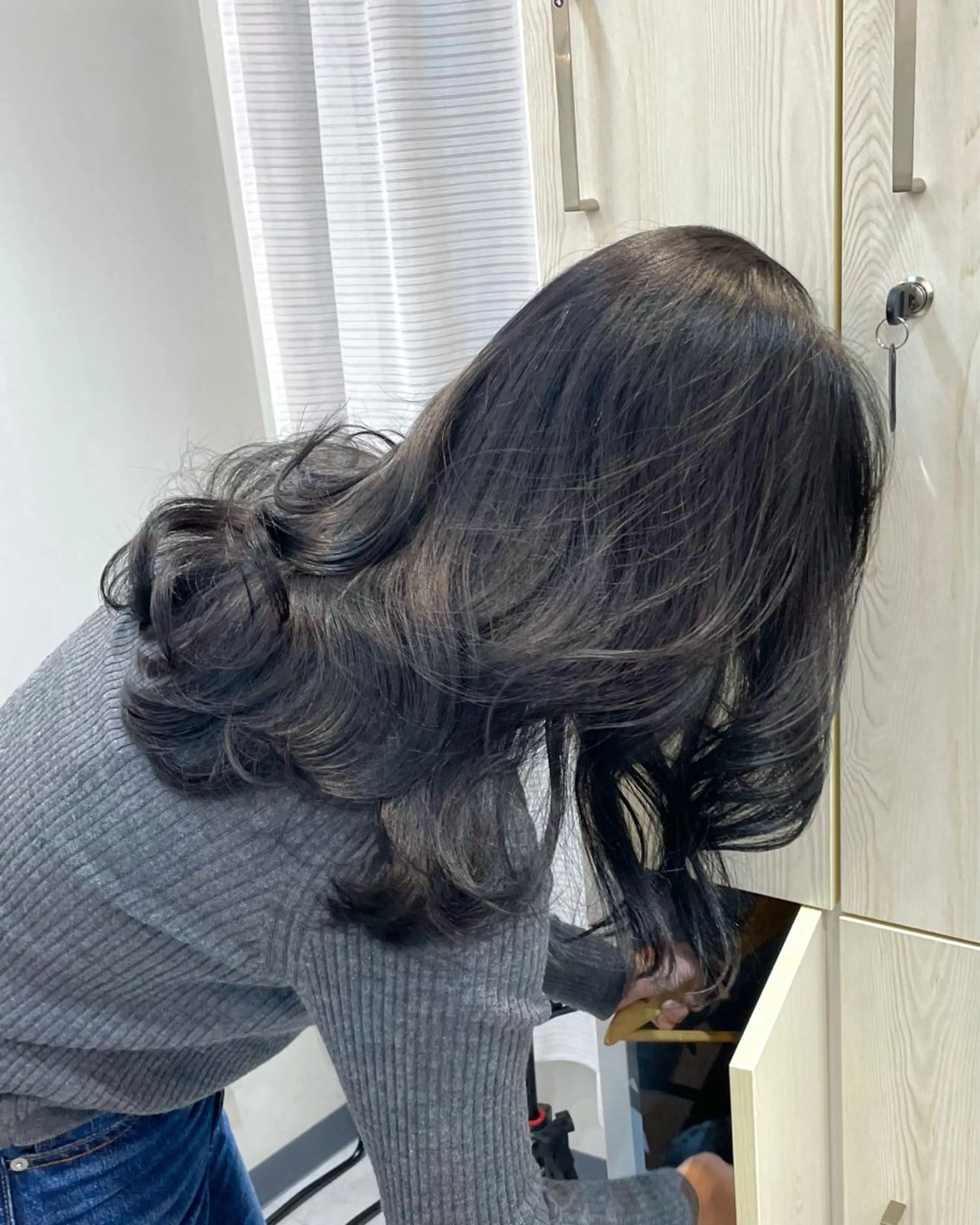 セミロング カラー カット ヘアカラー 韓国レイヤー 船橋 徒歩5分/小川友美のヘアスタイル