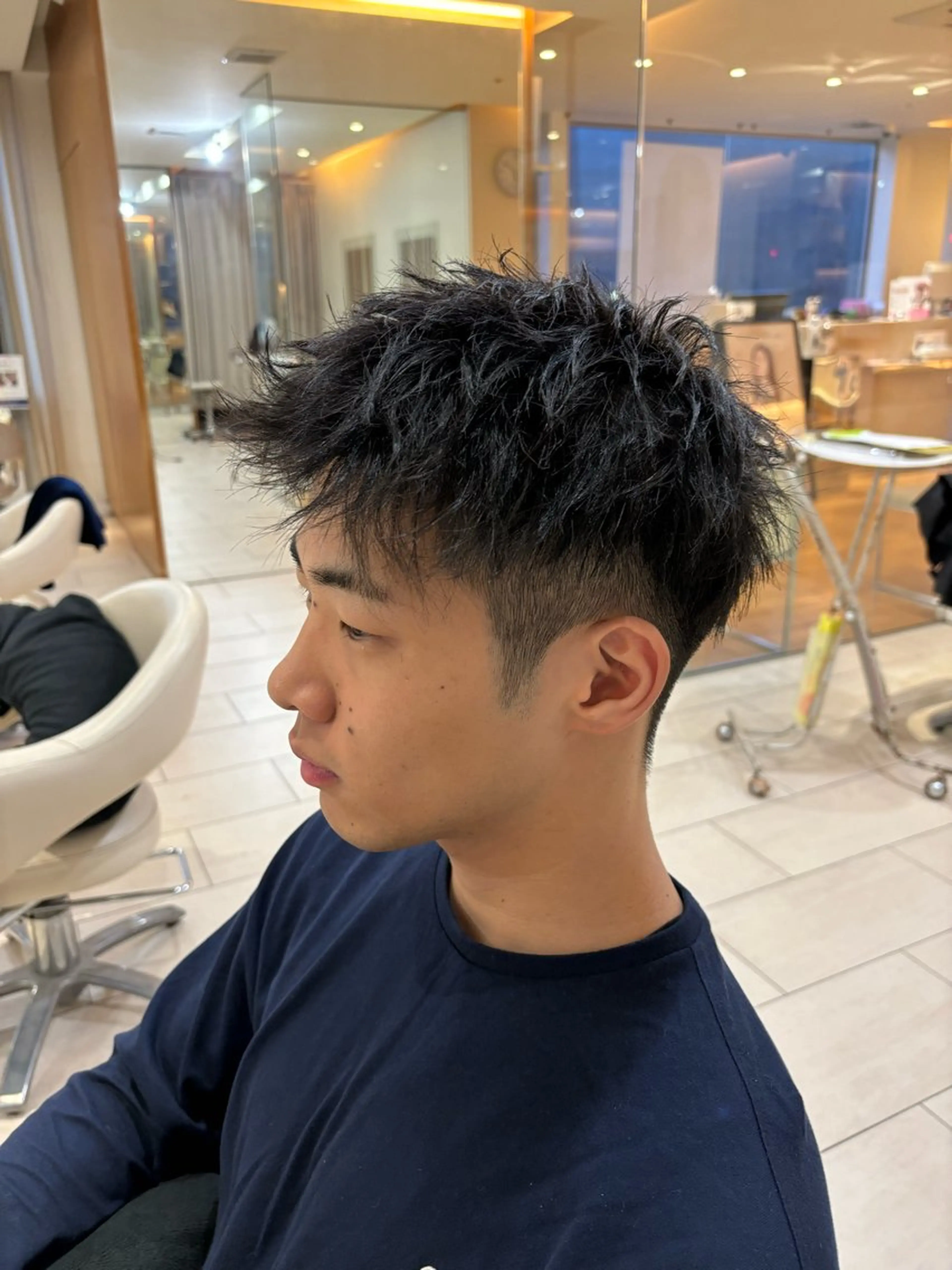 ショート メンズ アップバング ショートヘア カット AUBE HAIR camelia 枚方店所属・メンズパーマ/ メンズカット/渡邊亘のヘアスタイル