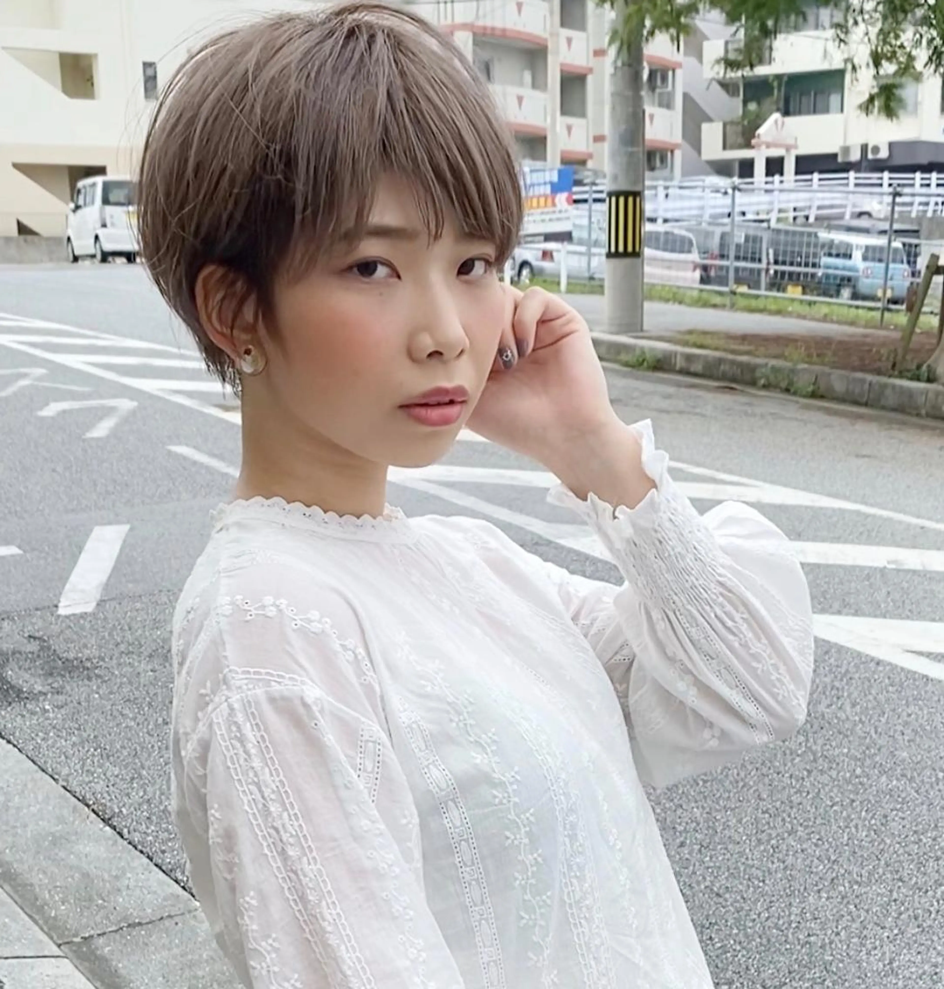 ショート カラー イルミナカラー カット ヘアカラー トリートメント grand juteのヘアスタイル