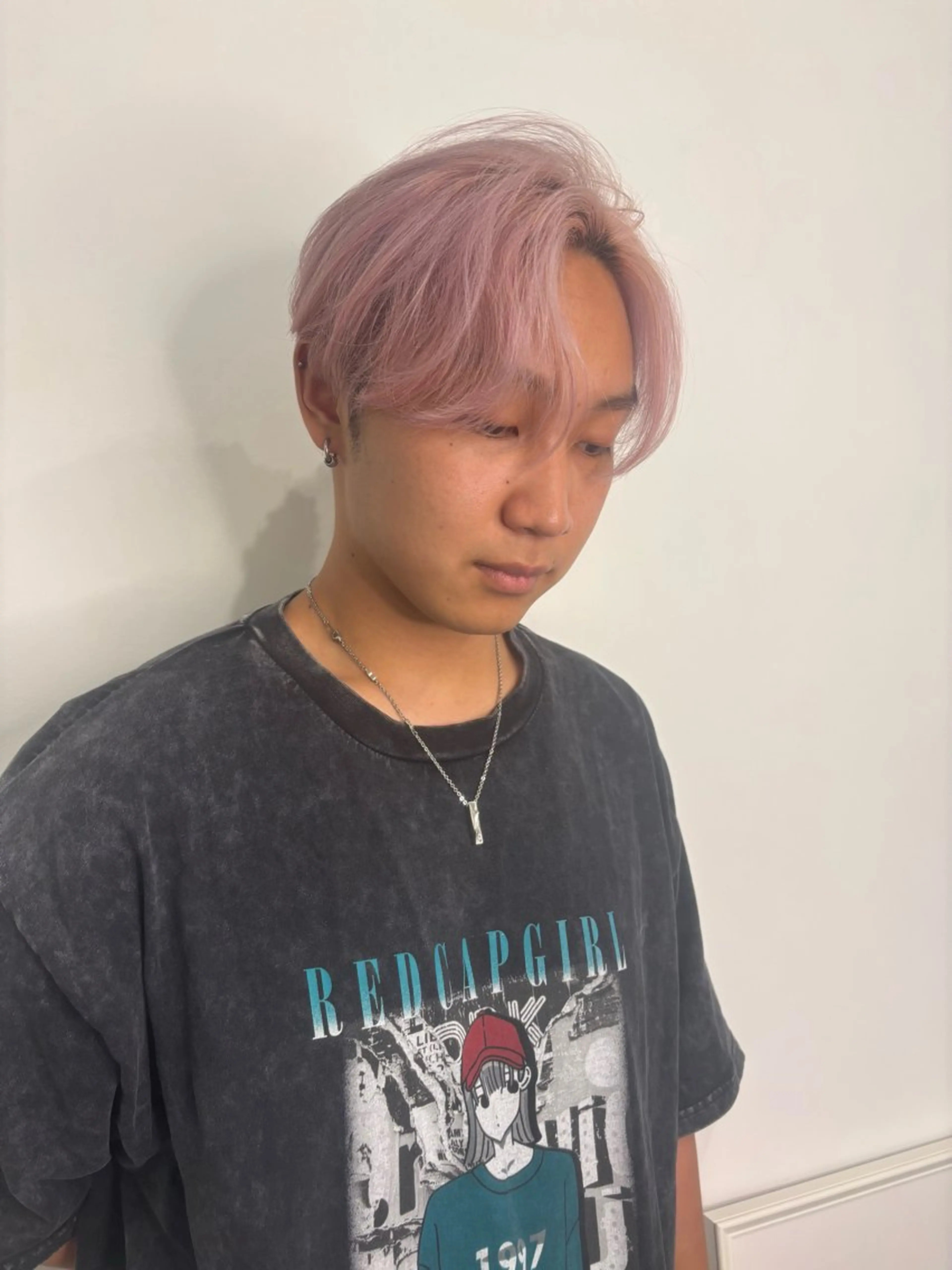 カラー メンズ メンズハイトーン ハイトーンカラー ピンクカラー IO/ブリーチカラー 特化美容師✨のヘアスタイル