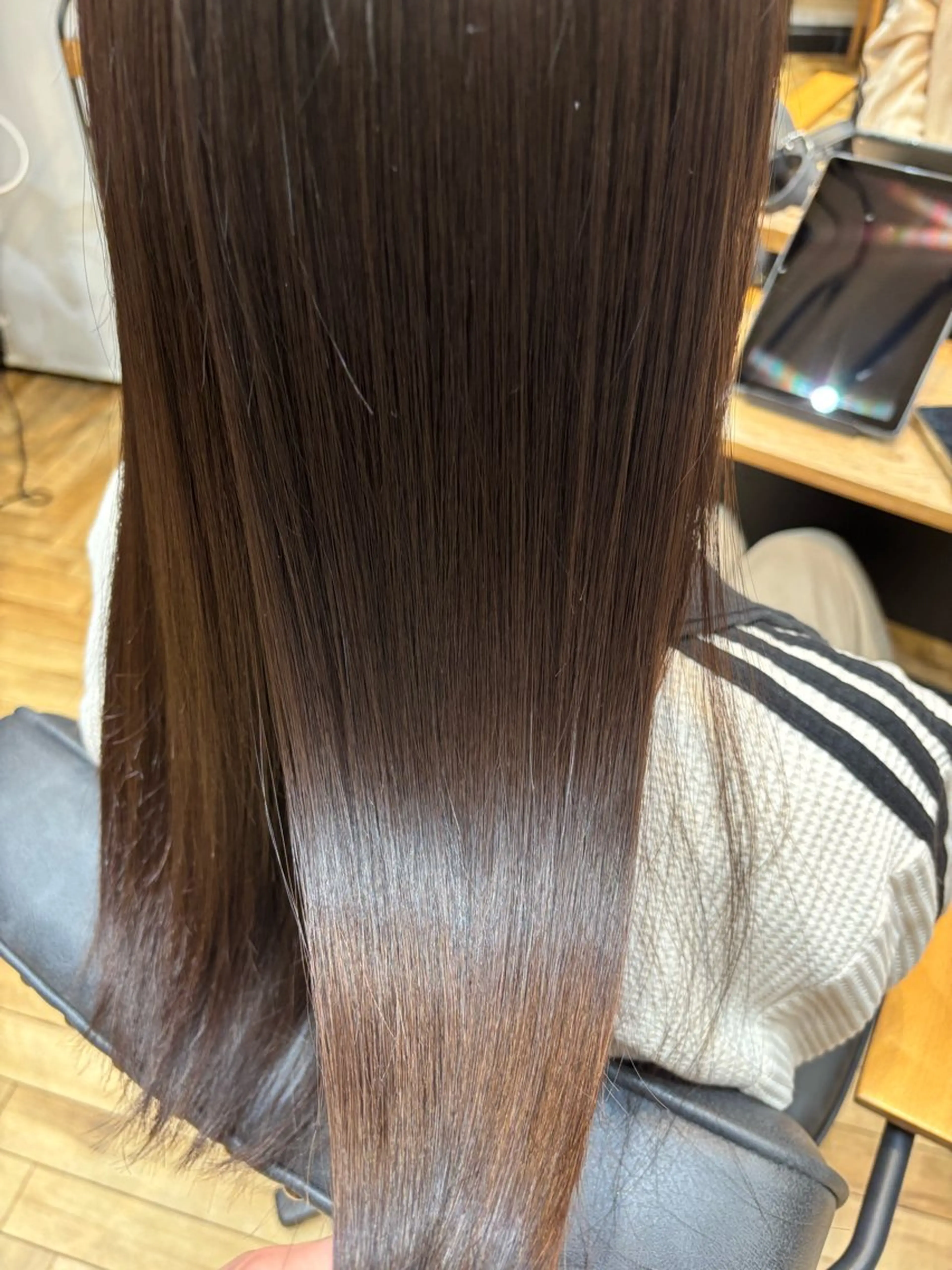 ロング 縮毛矯正 縮毛矯正 トリートメント Rika🎀美髪矯正 /透明感カラー🫧のヘアスタイル