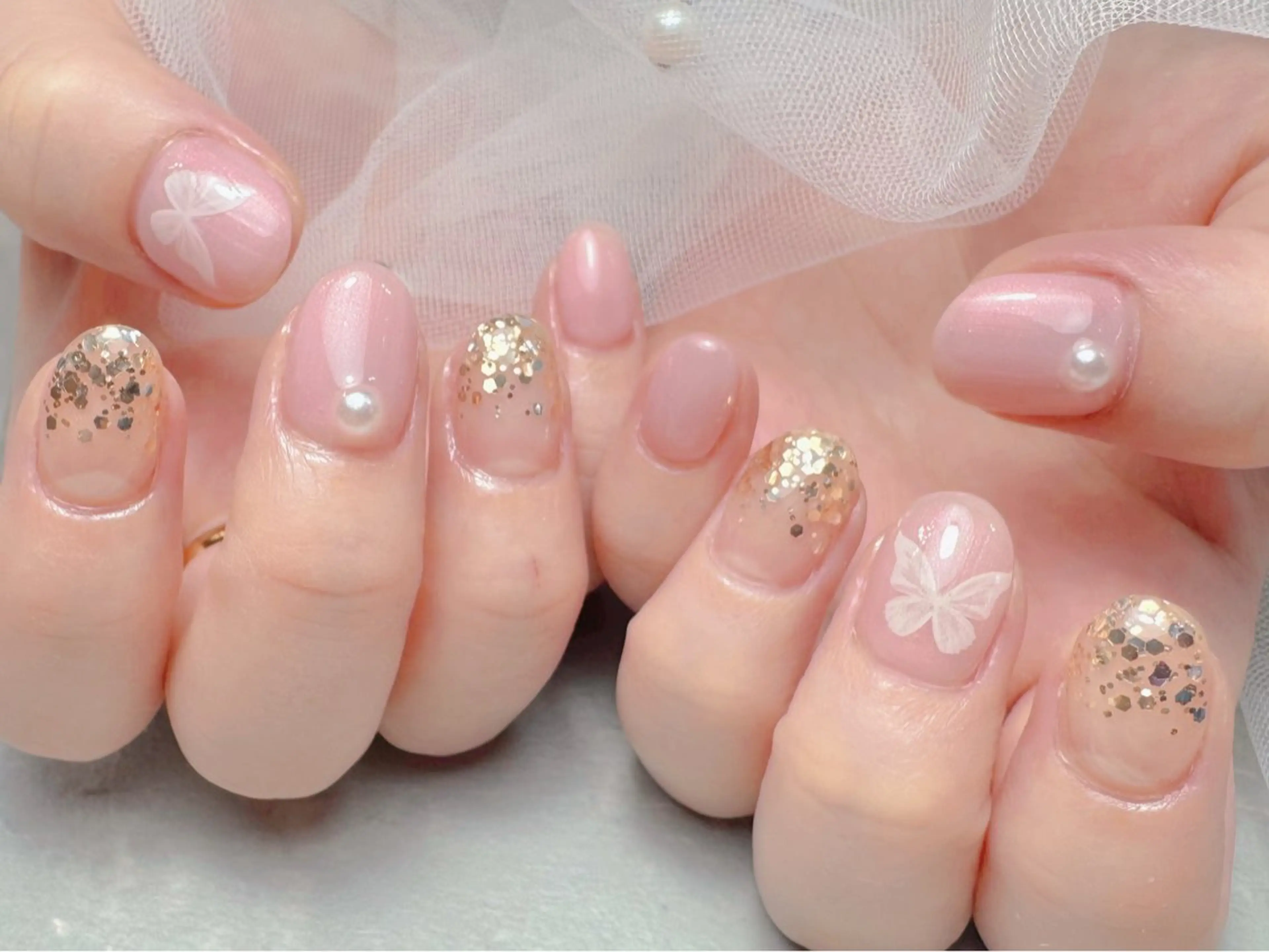 ネイル ハンドネイル マジック ミラーのネイルデザイン