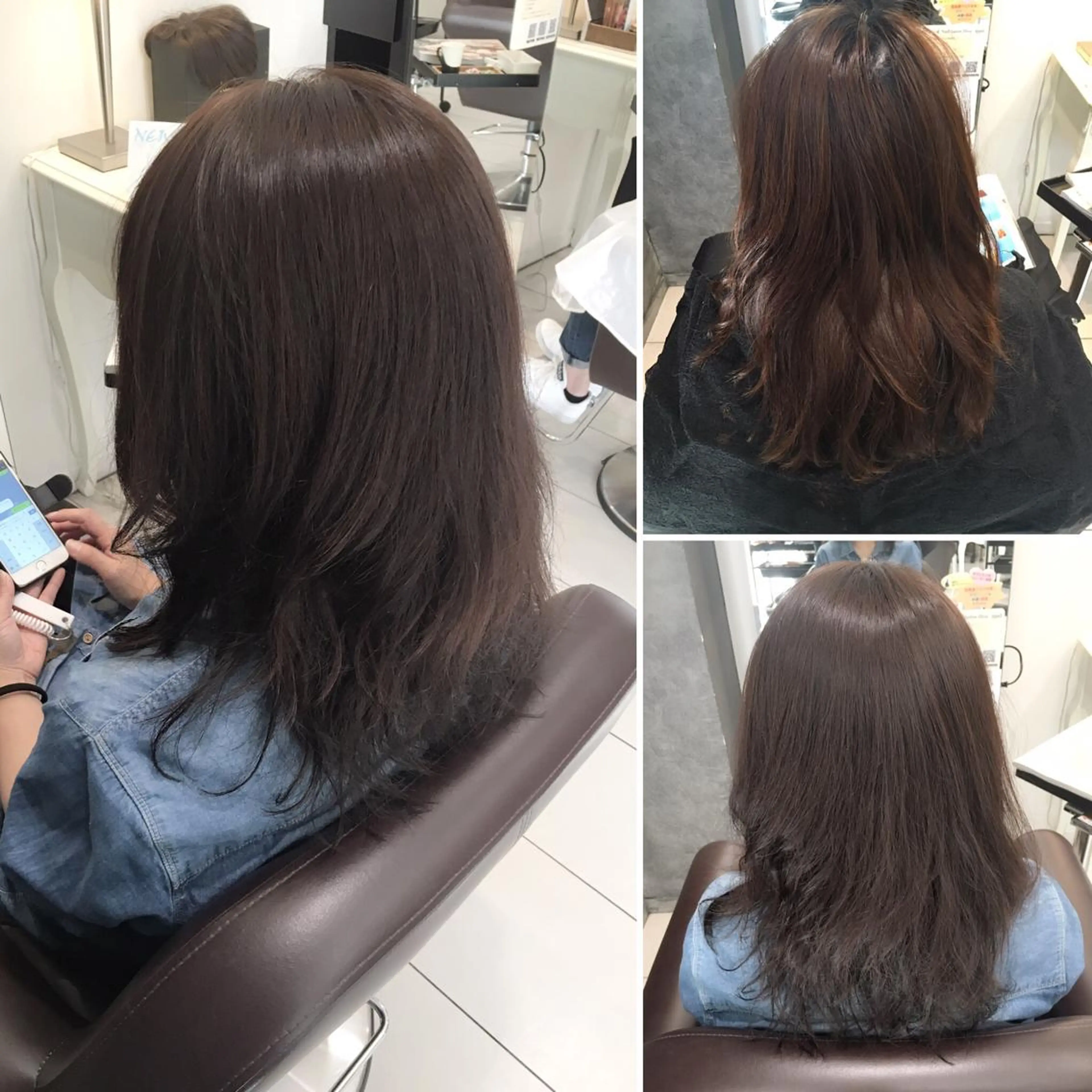 セミロング カラー 髪質改善/ 艶髪カラー/益田直幸のヘアスタイル