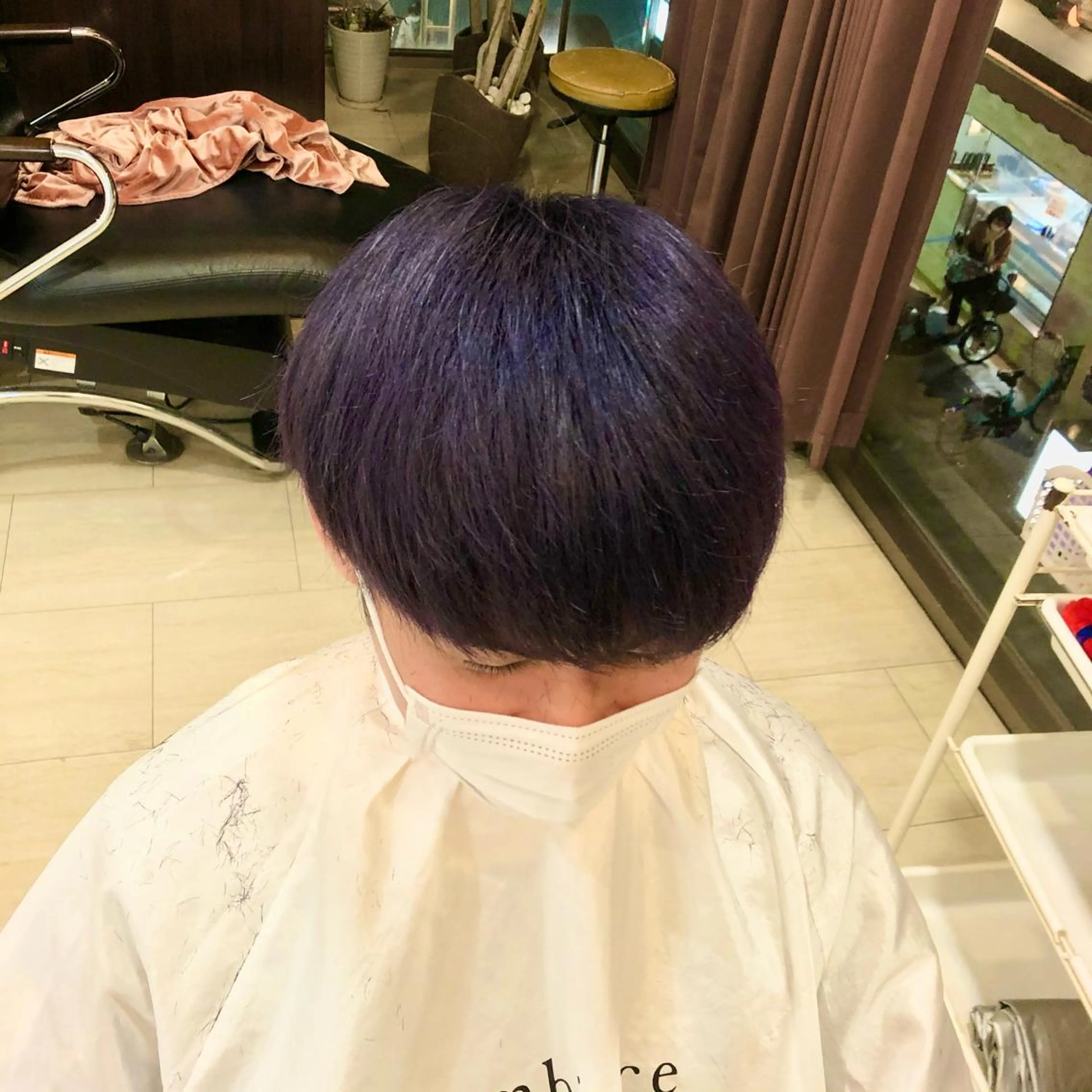 ショート カラー メンズ パープルカラー 高槻/大学生にも人気 🥰ルービック高槻のヘアスタイル