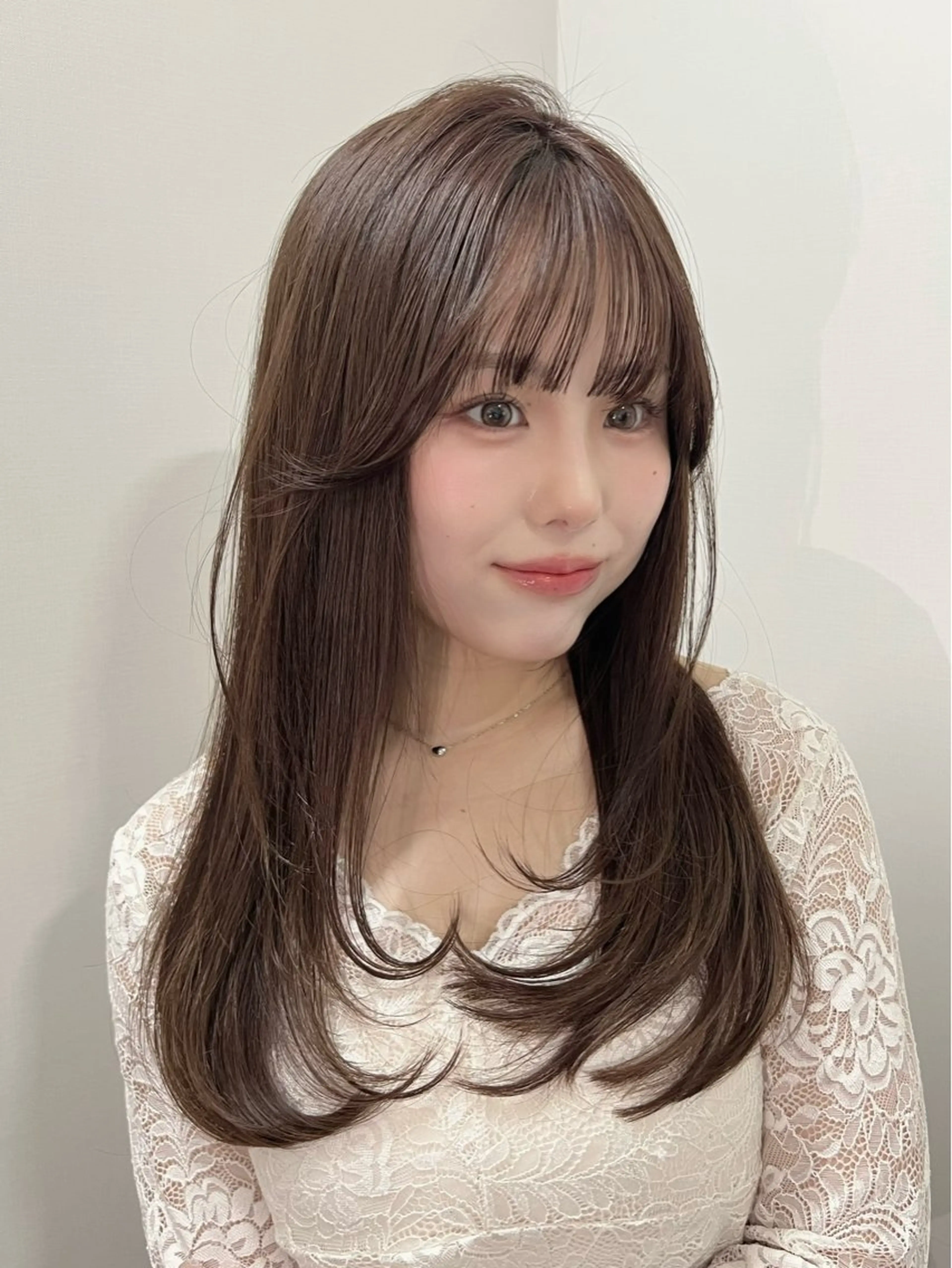 ロング カラー カット ヘアカラー トリートメント 興津/韓国レイヤー ダブルカラー美髪縮毛のヘアスタイル