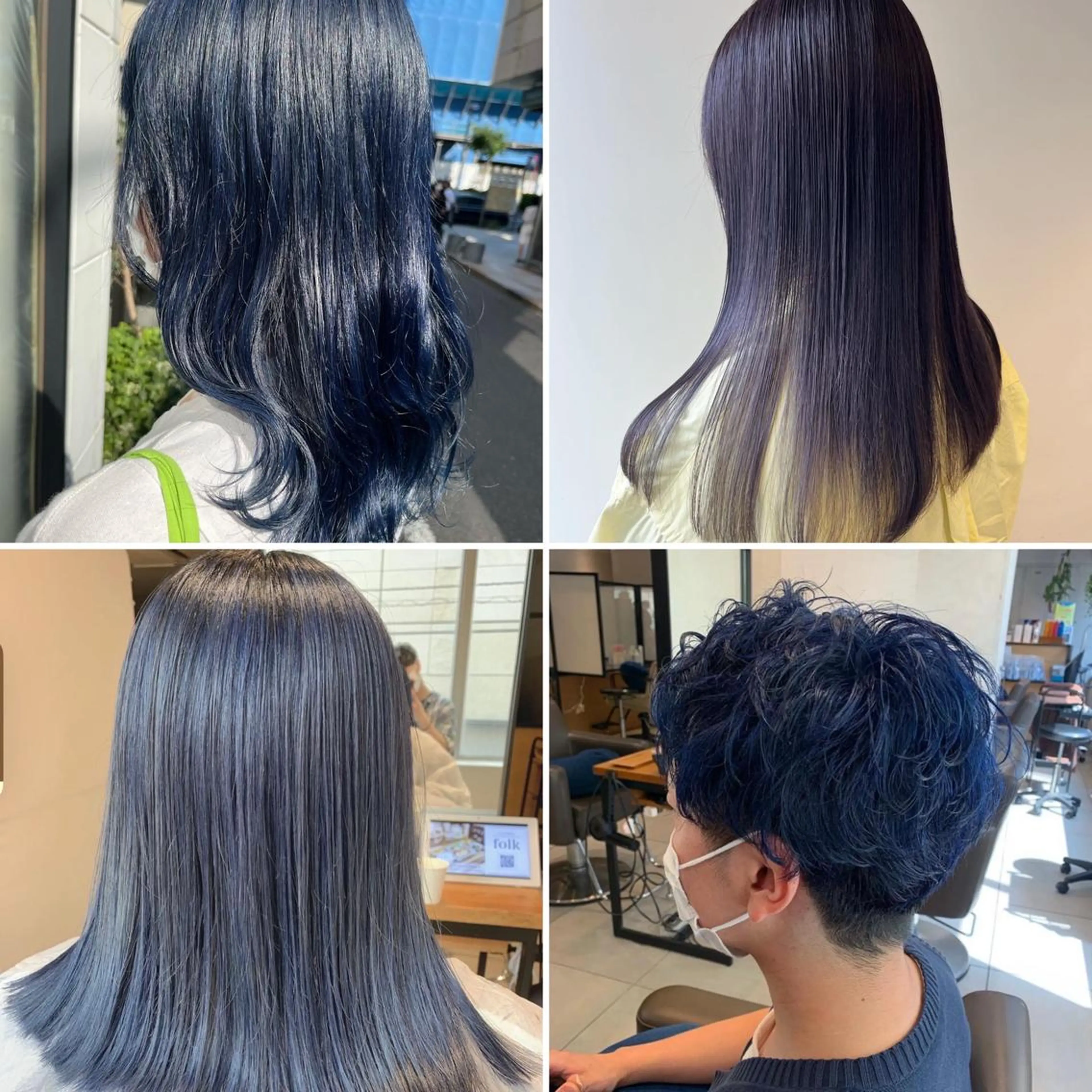 【🫐ネイビー、ブルー系特化🫐】ダブルカラー(ブリーチあり)+3Stepトリートメント＋カットの写真