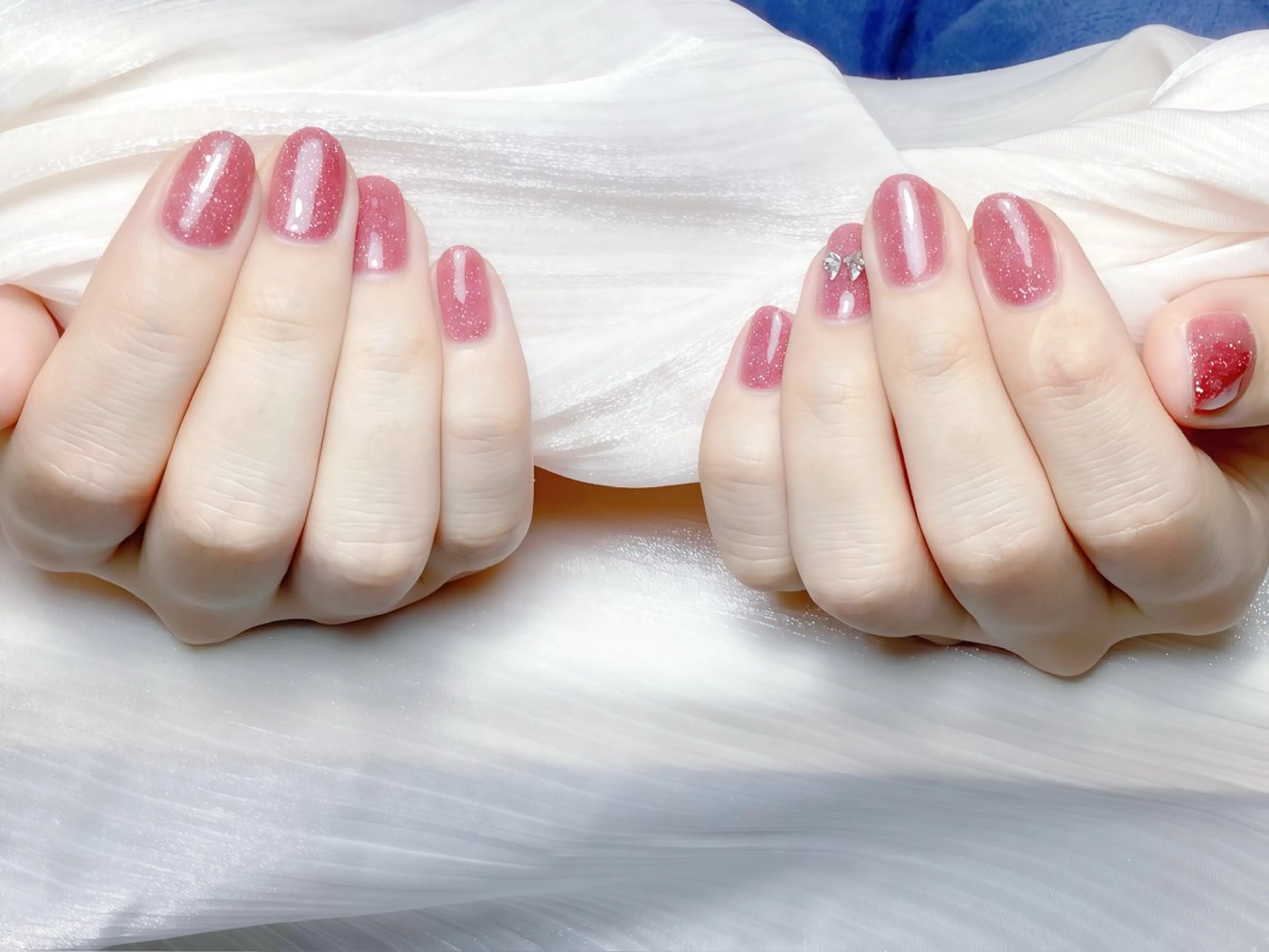 ネイル 長さ出し フレンチネイル グラデーション マグネットネイル マグネットフレンチ ハンドネイル ハンドケア ⭐️Syu Rei⭐️のネイルデザイン