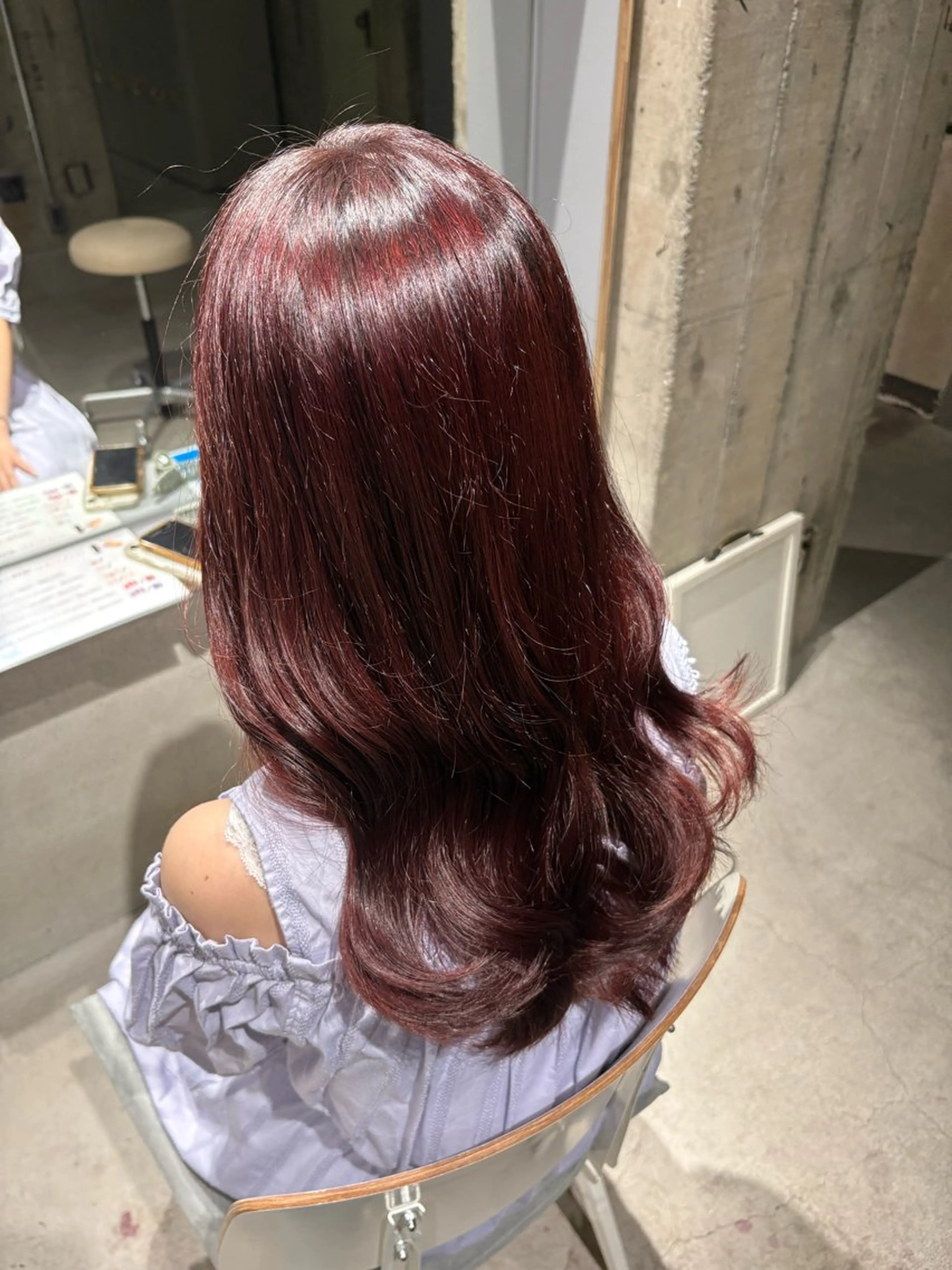 セミロング カラー カット ヘアカラー 玉置 七海のヘアスタイル