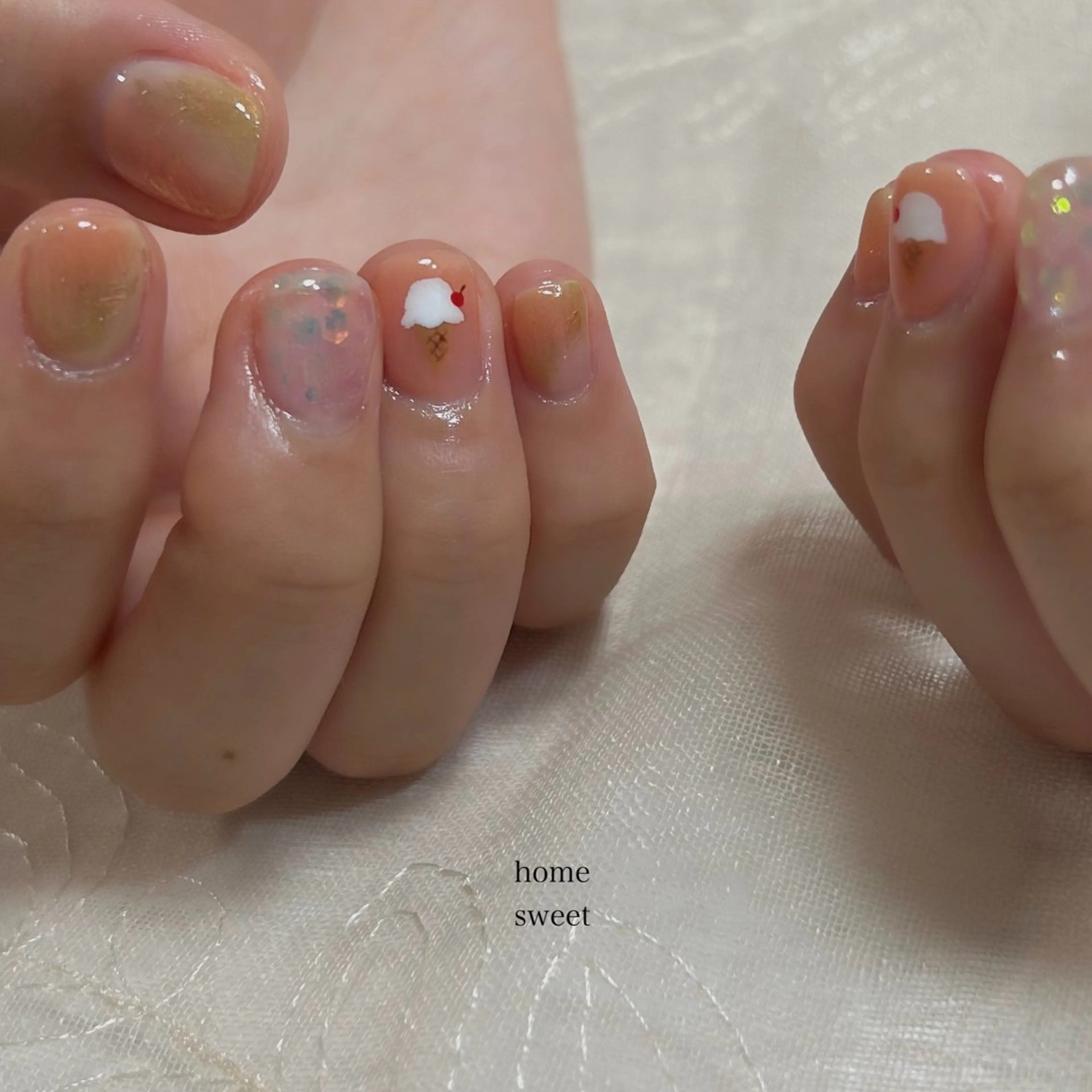 ショート ショートネイル. Home sweetのネイルデザイン