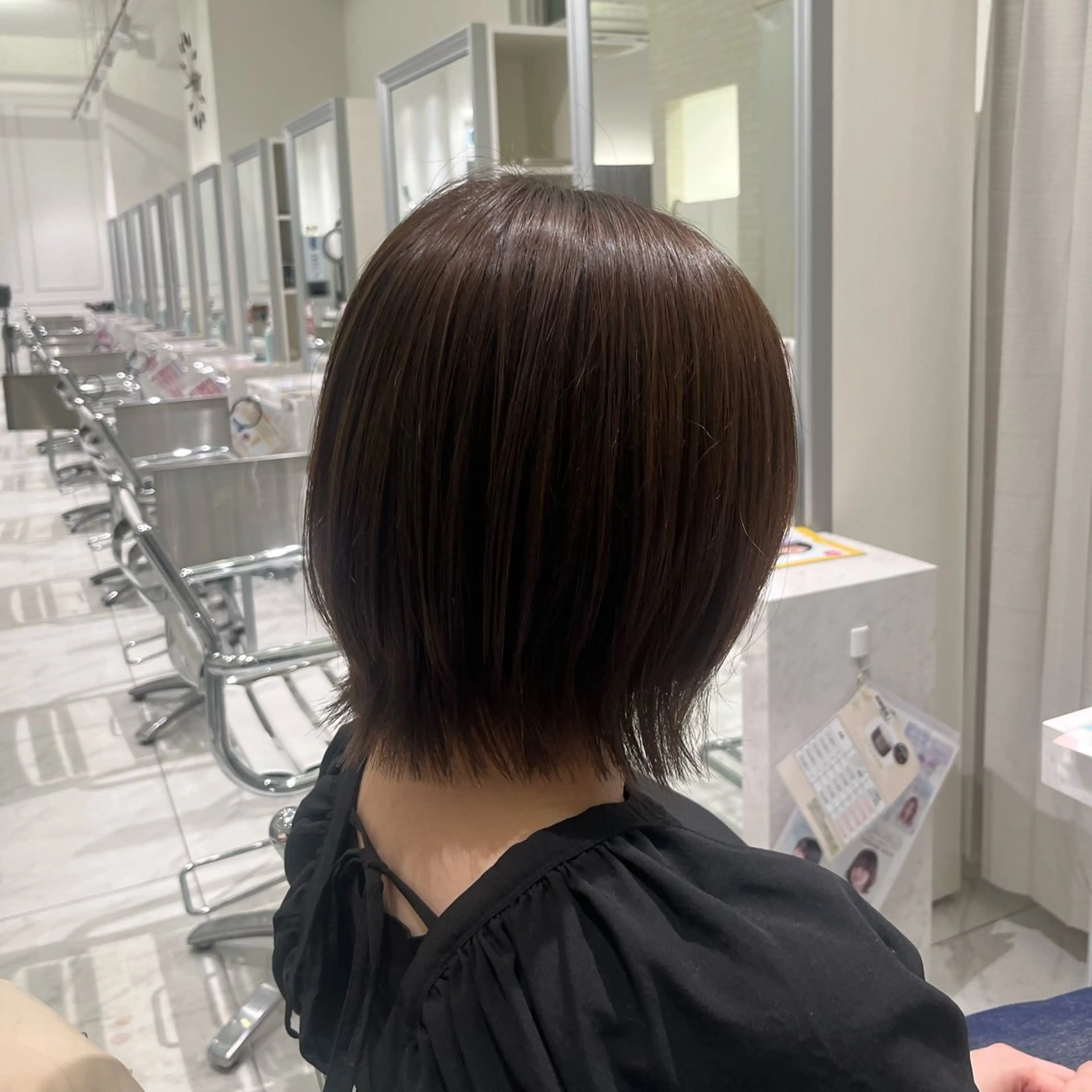 ショート ボブレイヤー アッシュ ボブ 髪質改善 レイヤーカット 橋本 七海のヘアスタイル