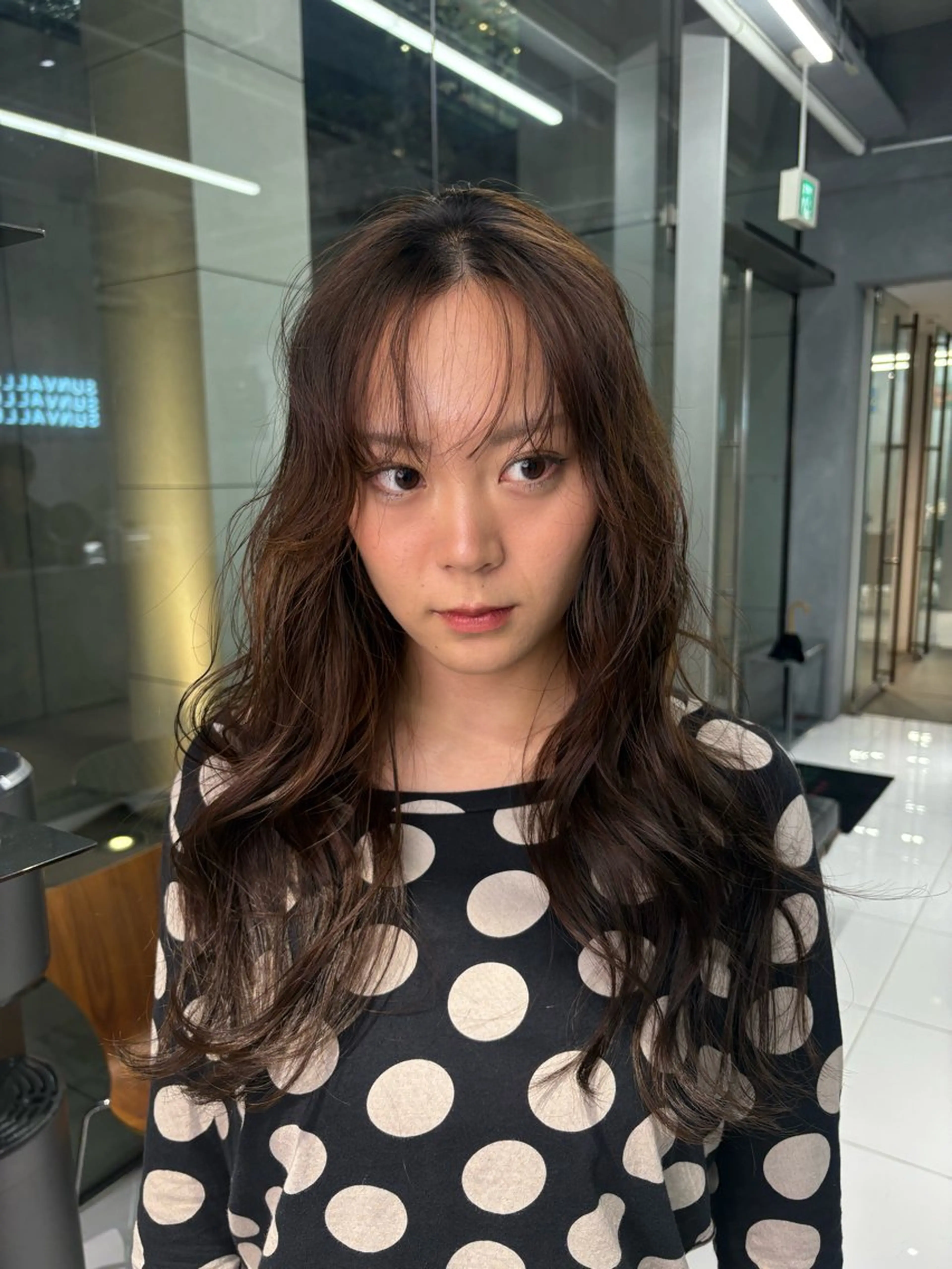 ロング カラー パーマ ヘアアレンジ SA RAのヘアスタイル