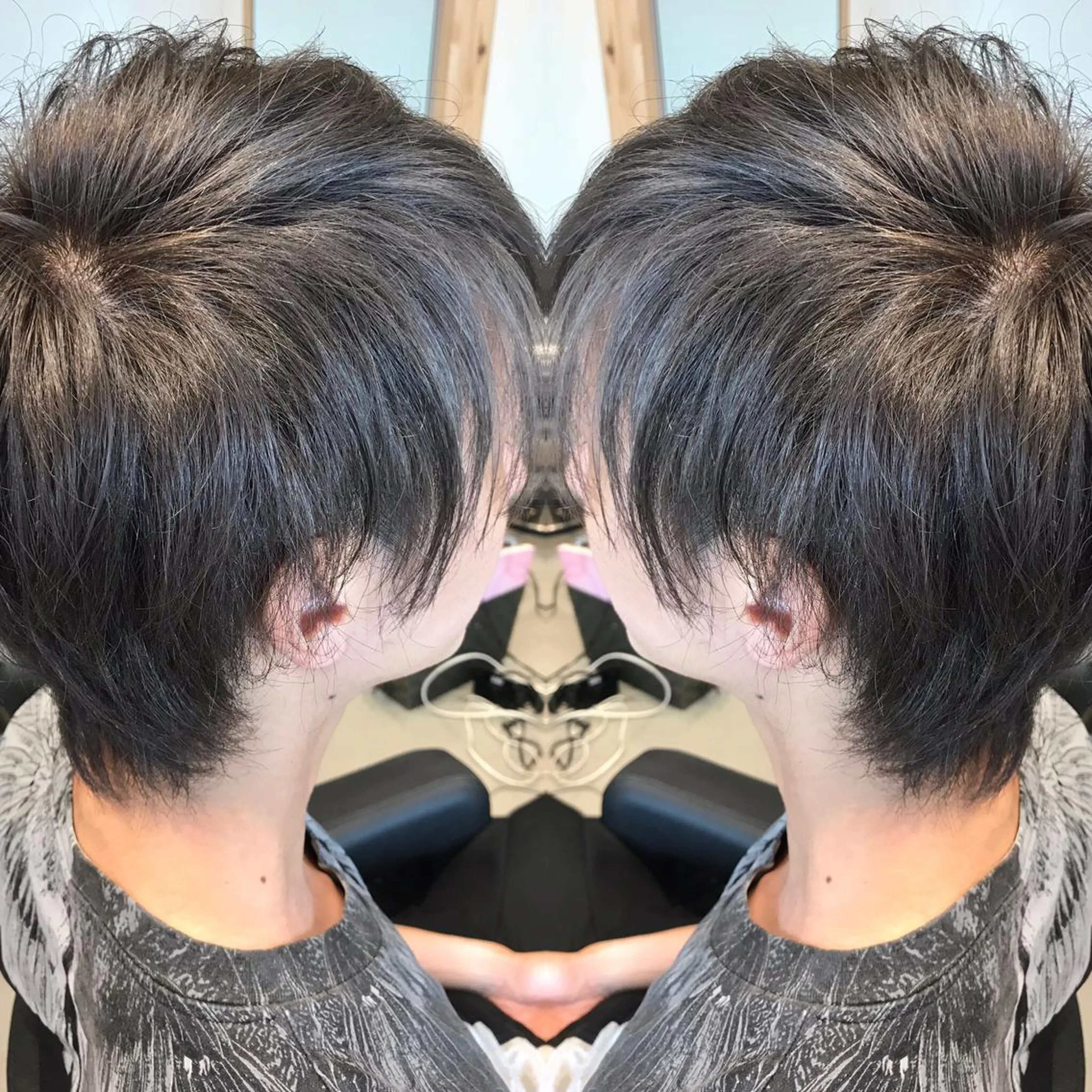 ショート カラー メンズ メンズブリーチ ブリーチ シルバー ヘアカラー 大久保 隆蔵のヘアスタイル