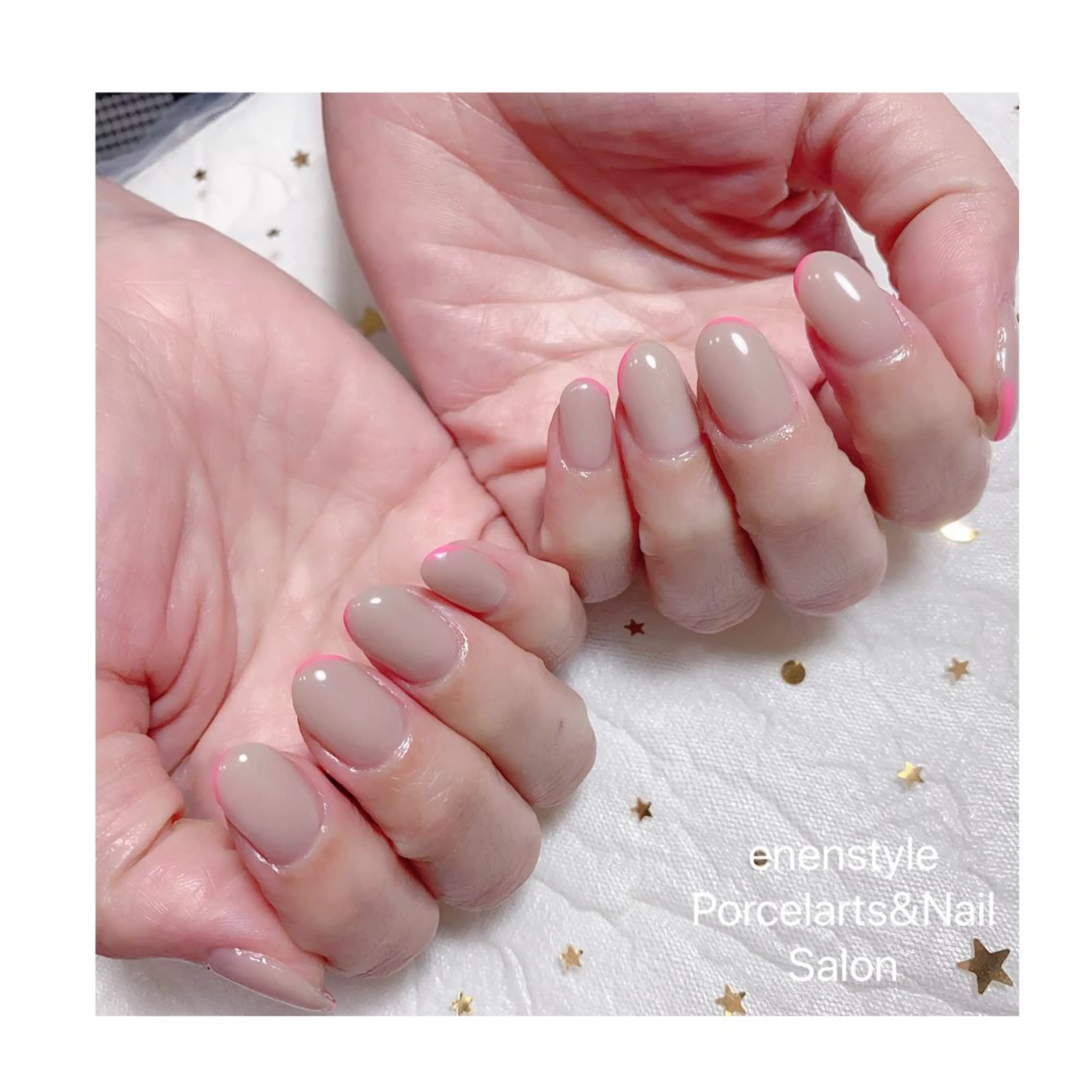 ミディアム ネイル ジェルネイル ニュアンスネイル オフィスネイル ワンカラーネイル パラジェル ハンドネイル 👑enen style👑のネイルデザイン