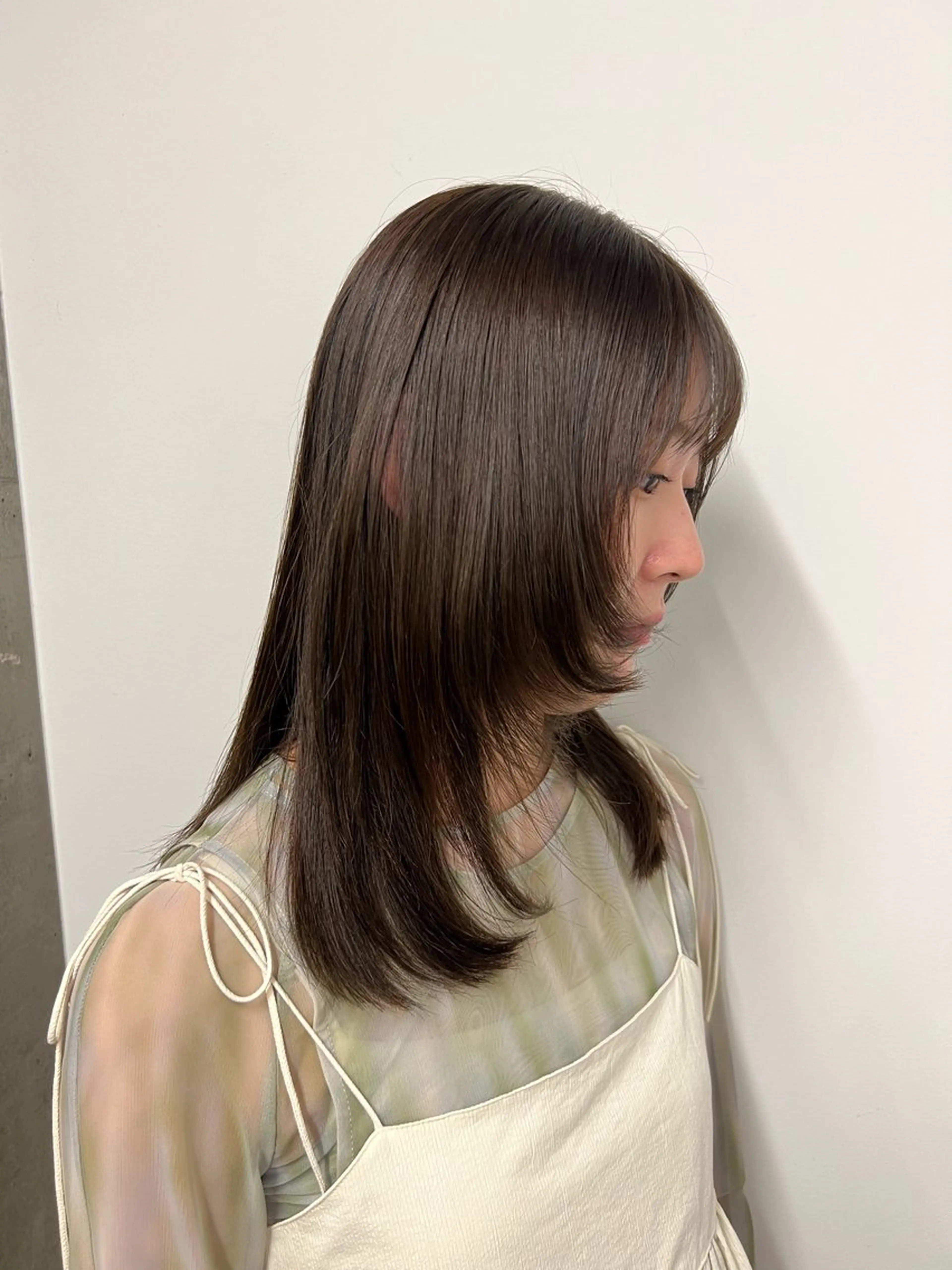 ミディアム アッシュ 土田かほ/本日🈳 透明感カラー🍃のヘアスタイル