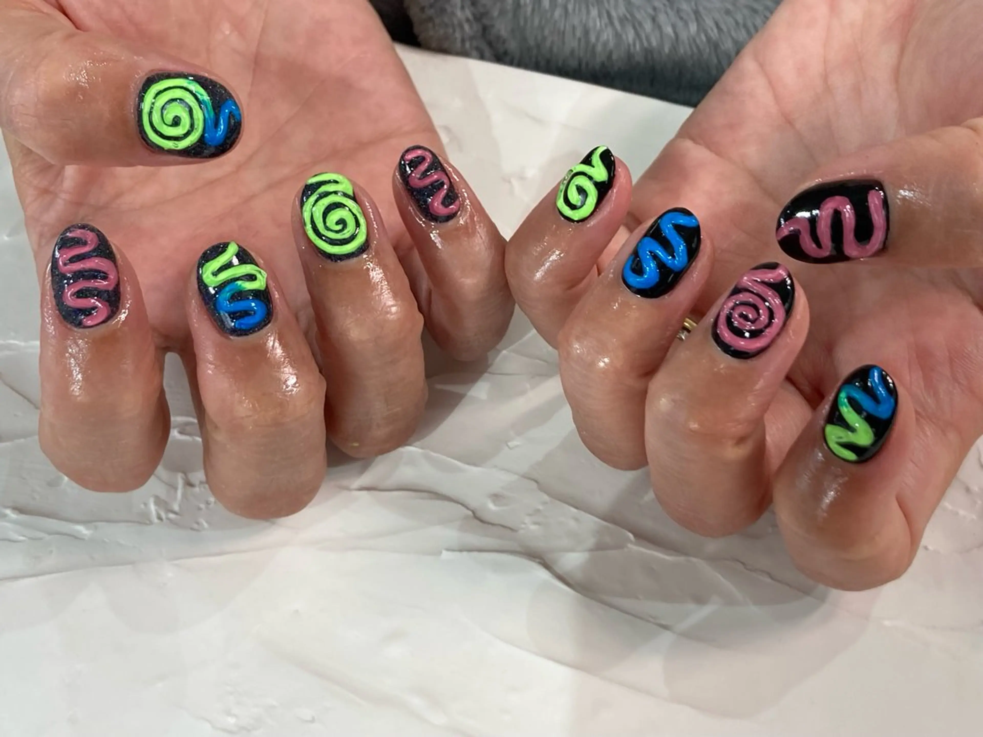 ネイル アートネイル ぷっくりネイル 【Bright】 Rieのネイルデザイン