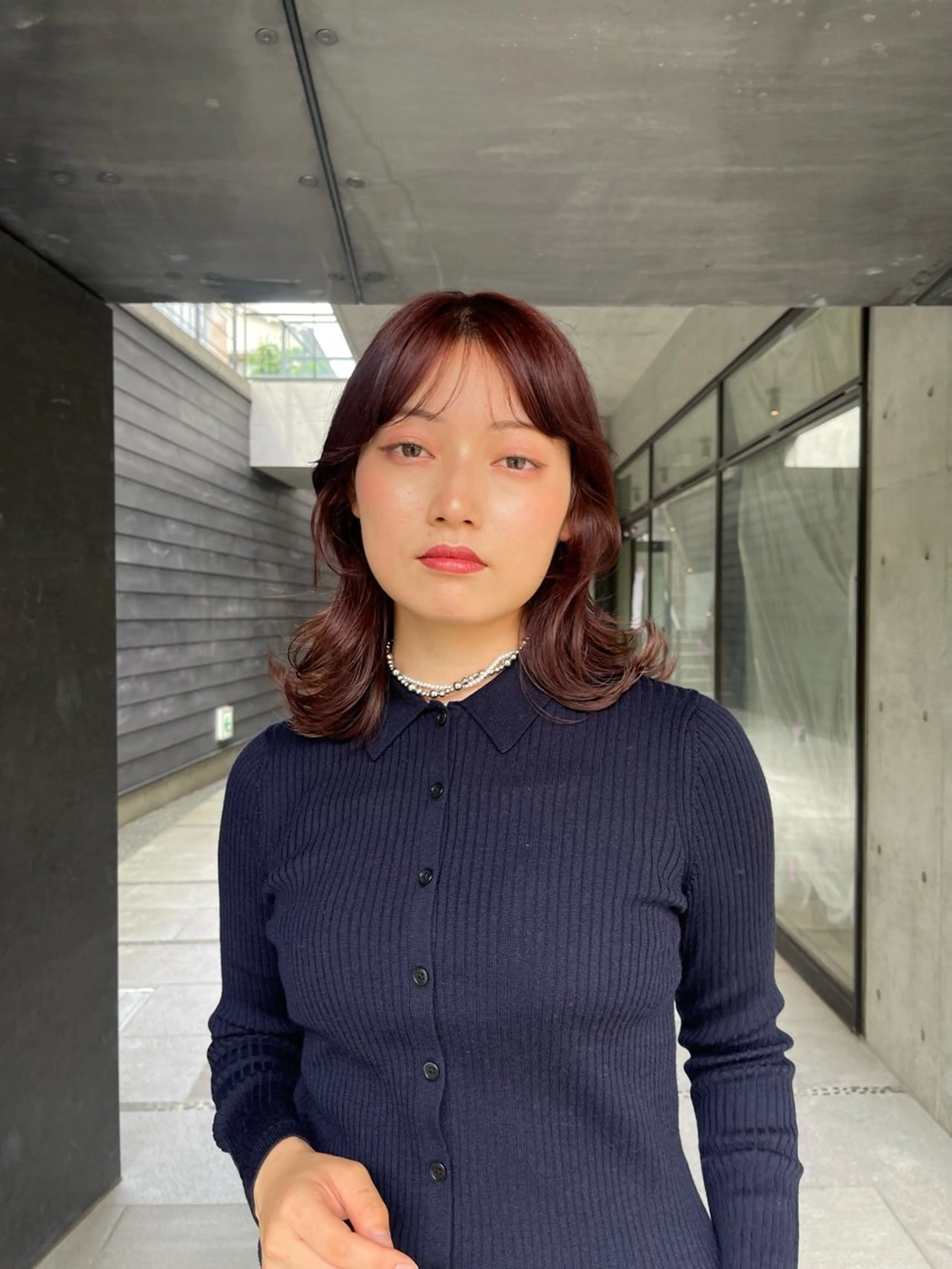 ミディアム カラー ヘアカラー トリートメント 愛莉/ラベンダー/ ベージュ/ブラウンのヘアスタイル